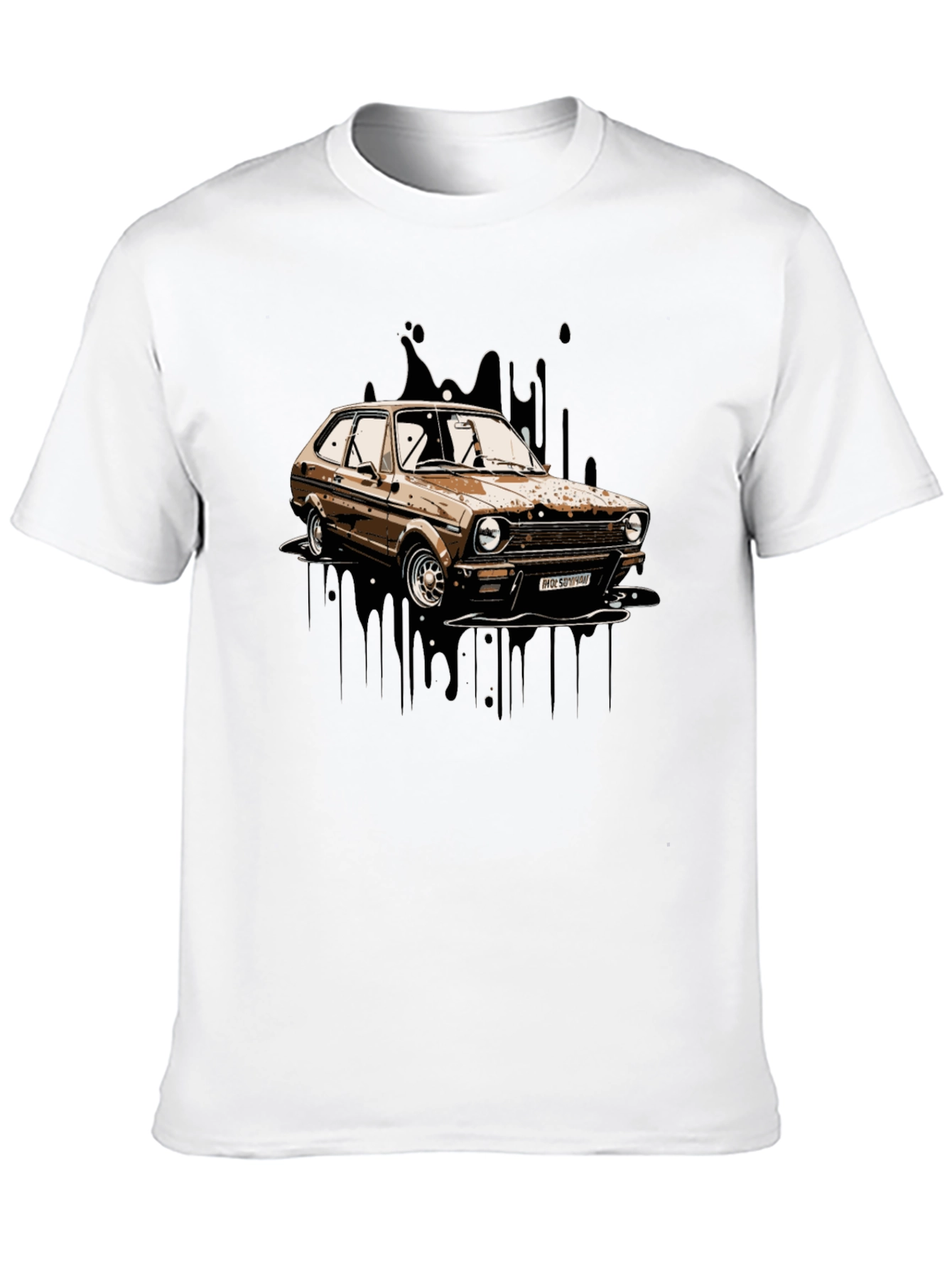 Classic Car Graphic T-Shirt - Black