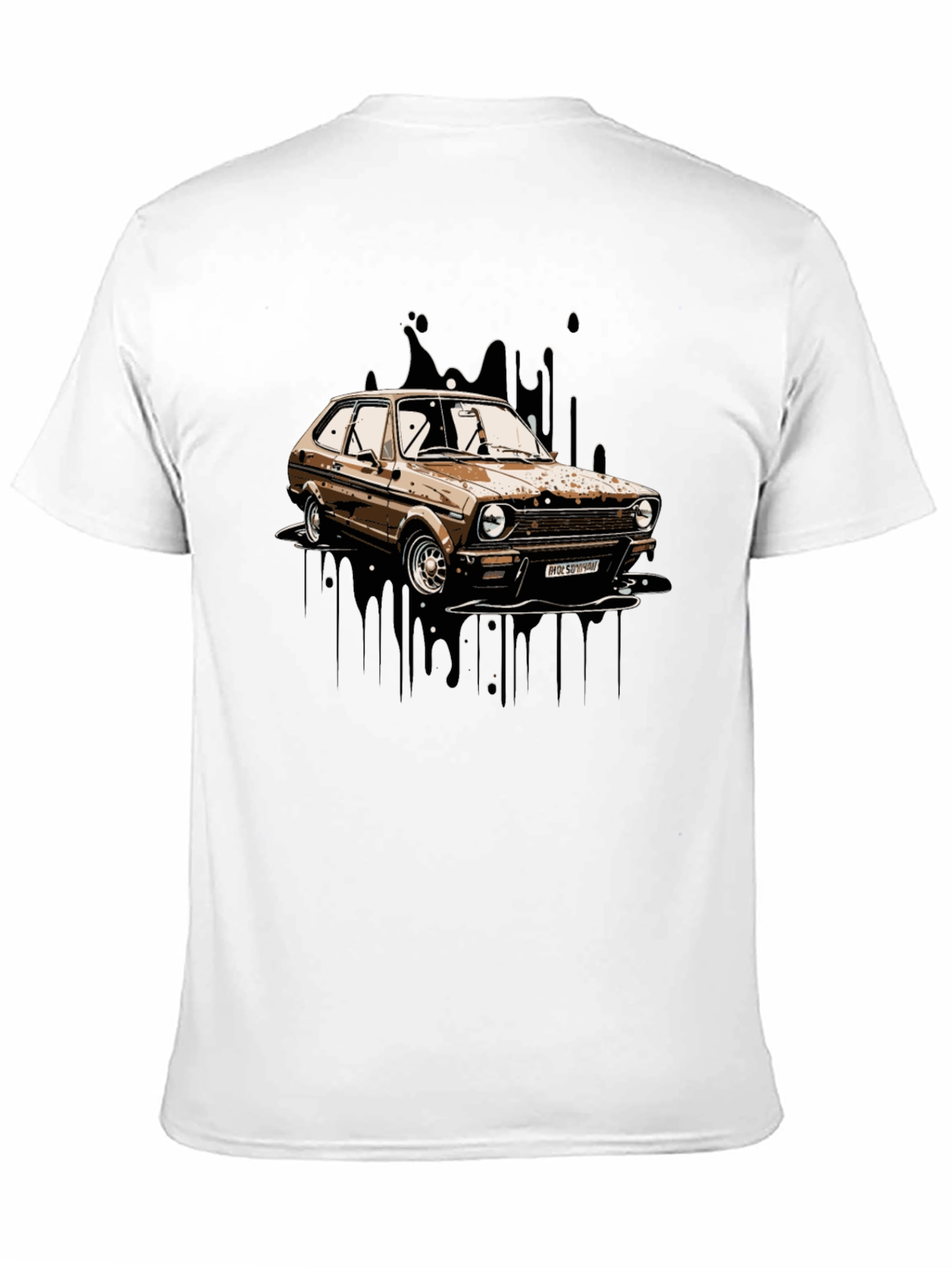 Classic Car Graphic T-Shirt - Black