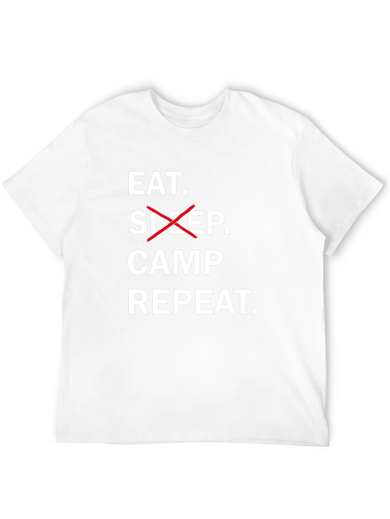 Eat Sleep Camp Repeat Black T-Shirt