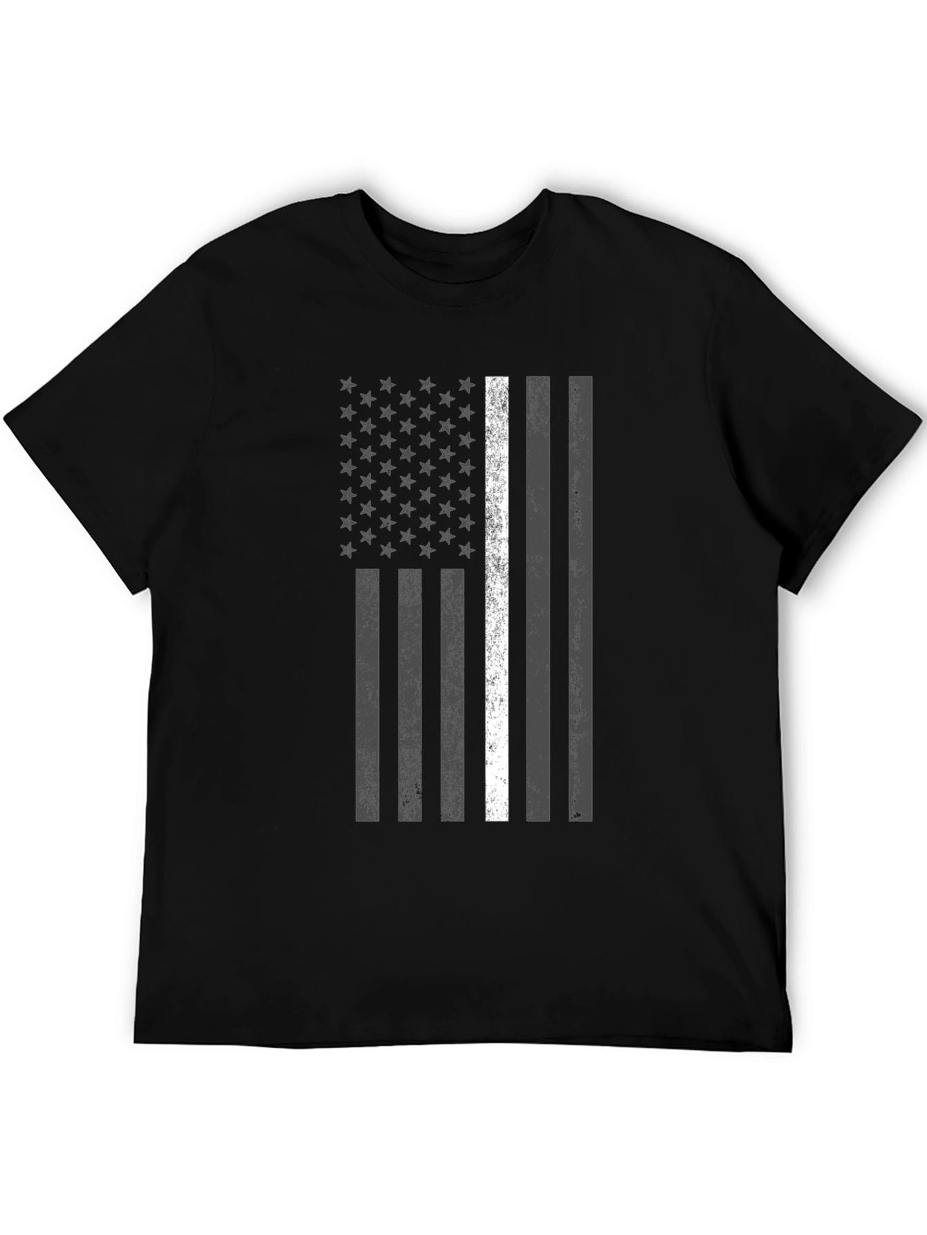 American Flag Thin White Line Graphic T-Shirt