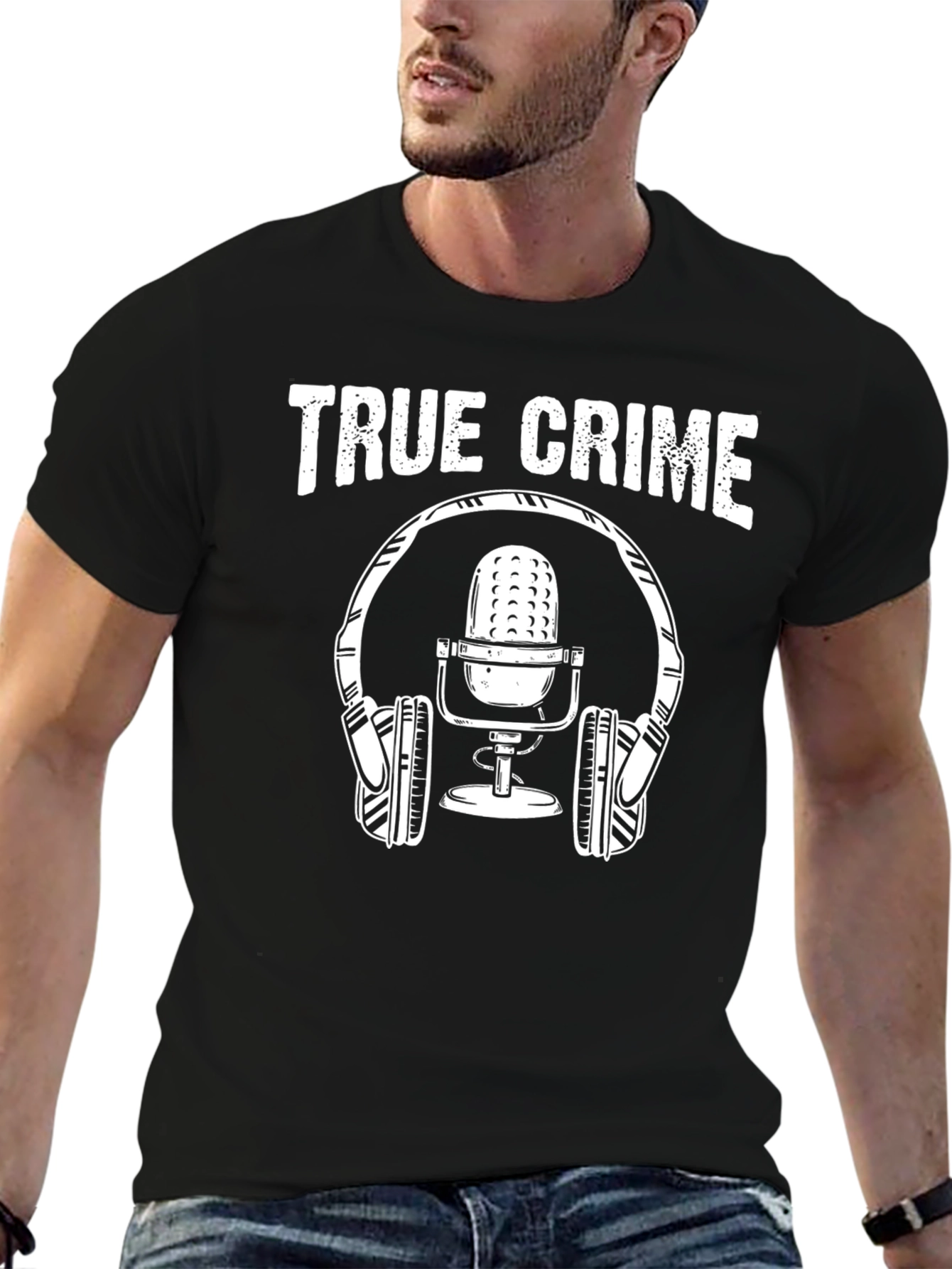 True Crime Podcast Graphic Tee - Black Unisex T-Shirt