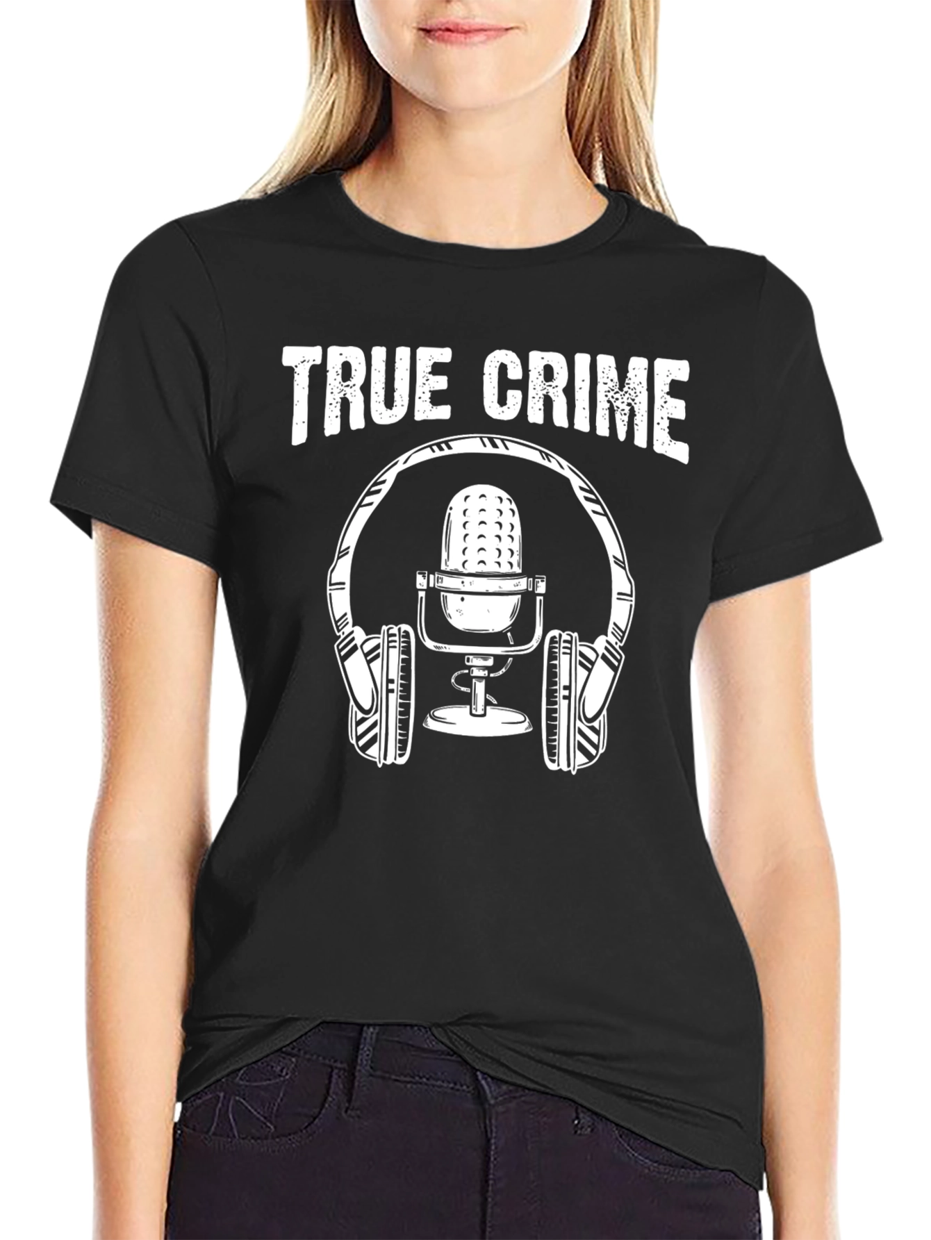 True Crime Podcast Graphic Tee - Black Unisex T-Shirt
