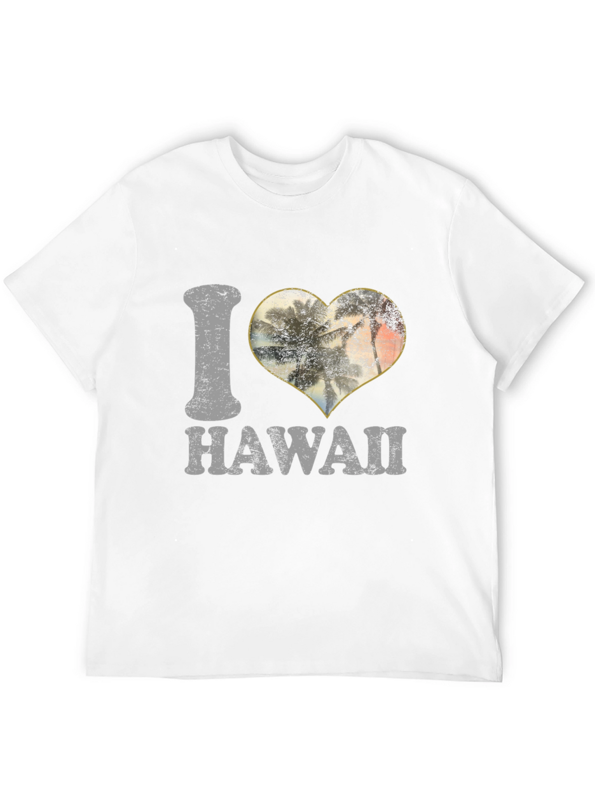 I Love Hawaii Palm Trees Heart T-Shirt