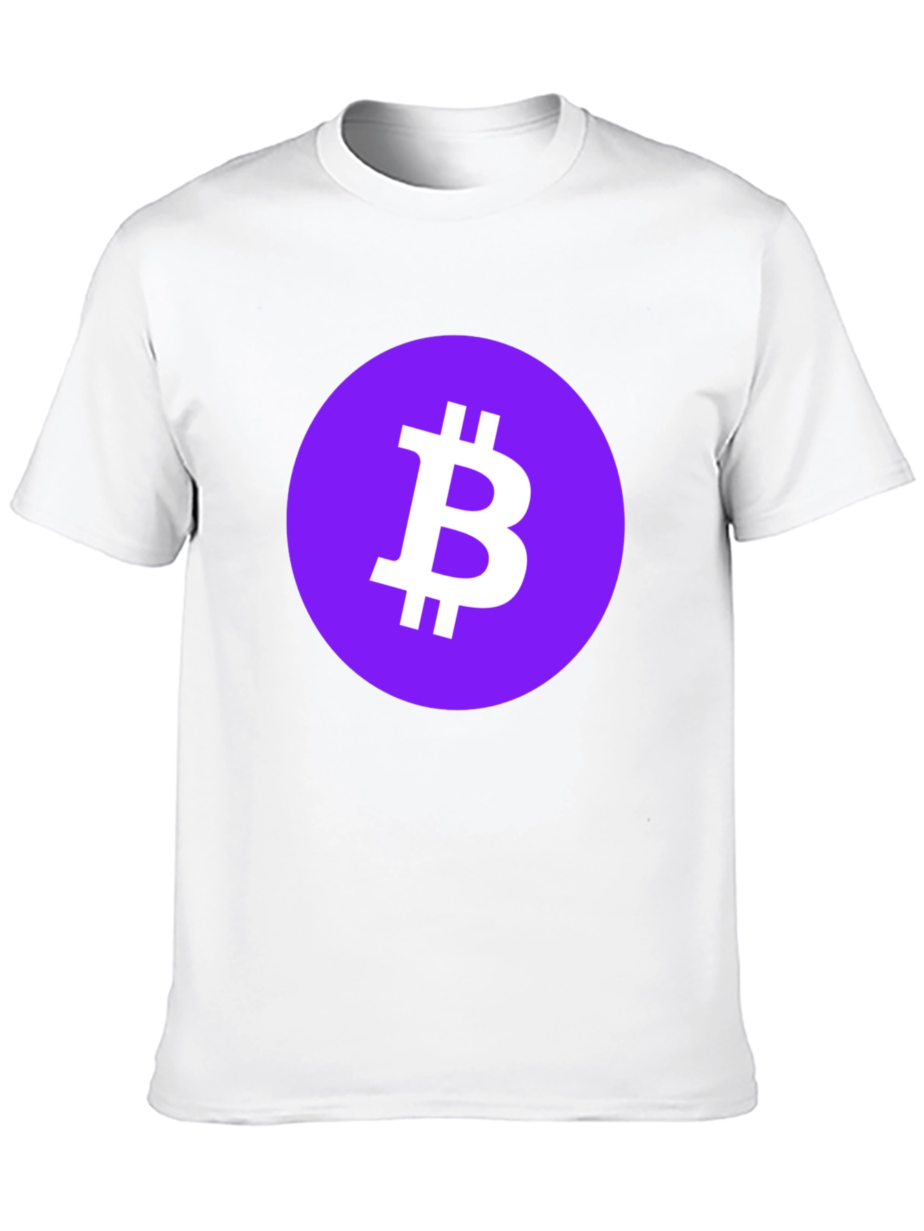 Bitcoin Crypto Tee - Purple Circle Black T-Shirt