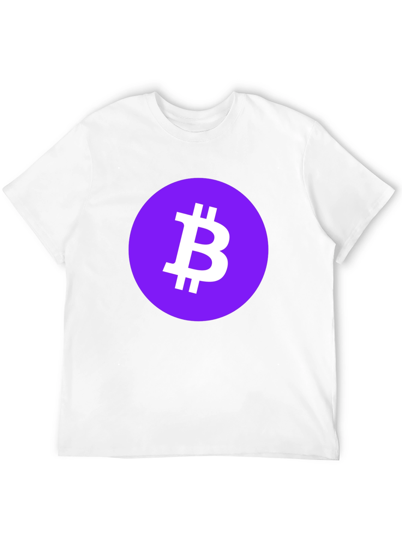 Bitcoin Crypto Tee - Purple Circle Black T-Shirt