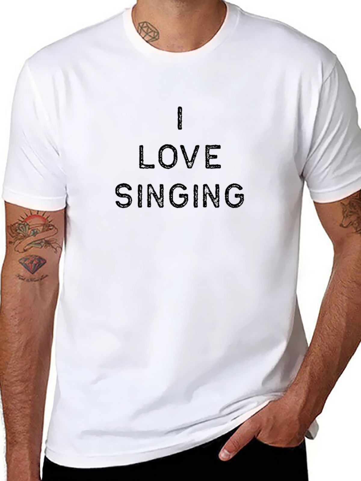 I Love Singing Black Tee