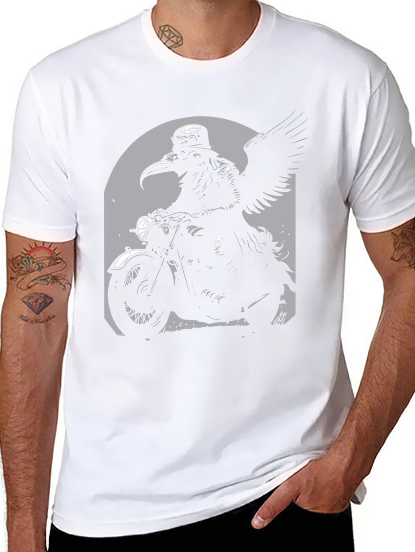 Raven Rider Graphic T-Shirt - Black