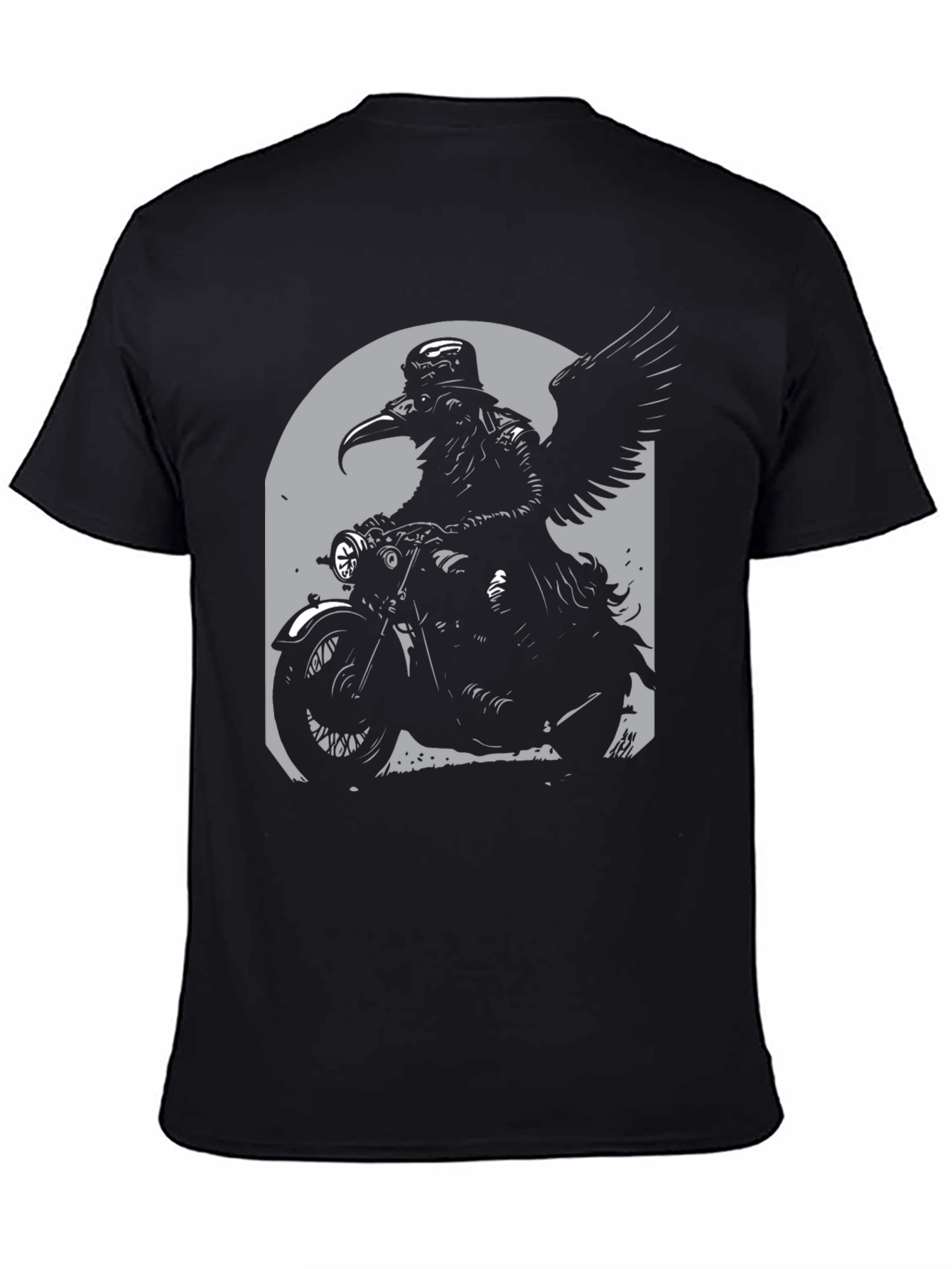 Raven Rider Graphic T-Shirt - Black