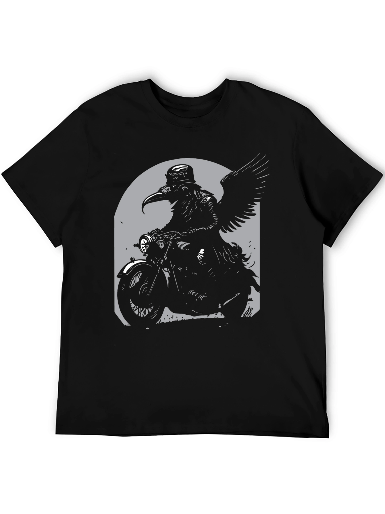Raven Rider Graphic T-Shirt - Black