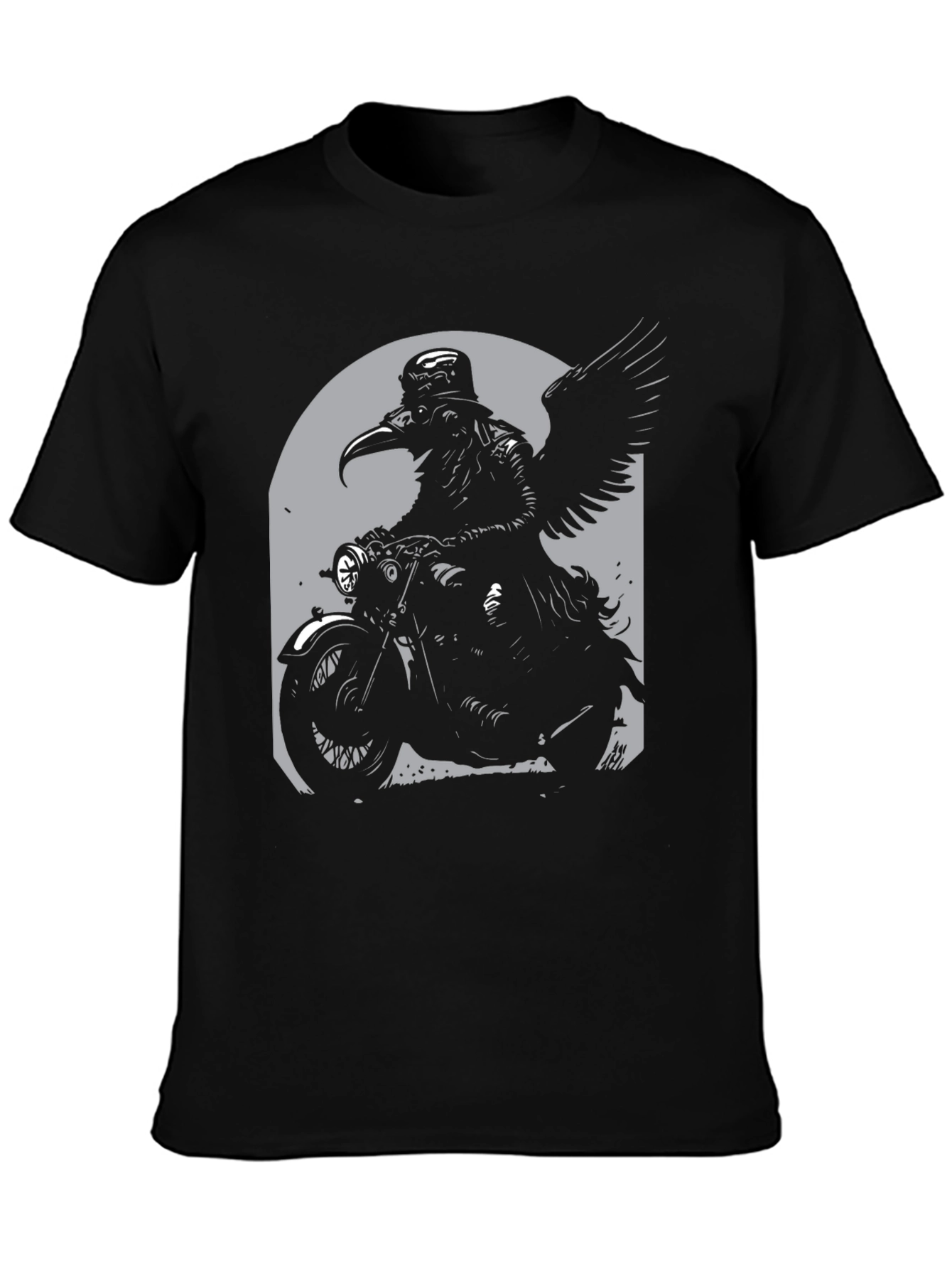 Raven Rider Graphic T-Shirt - Black