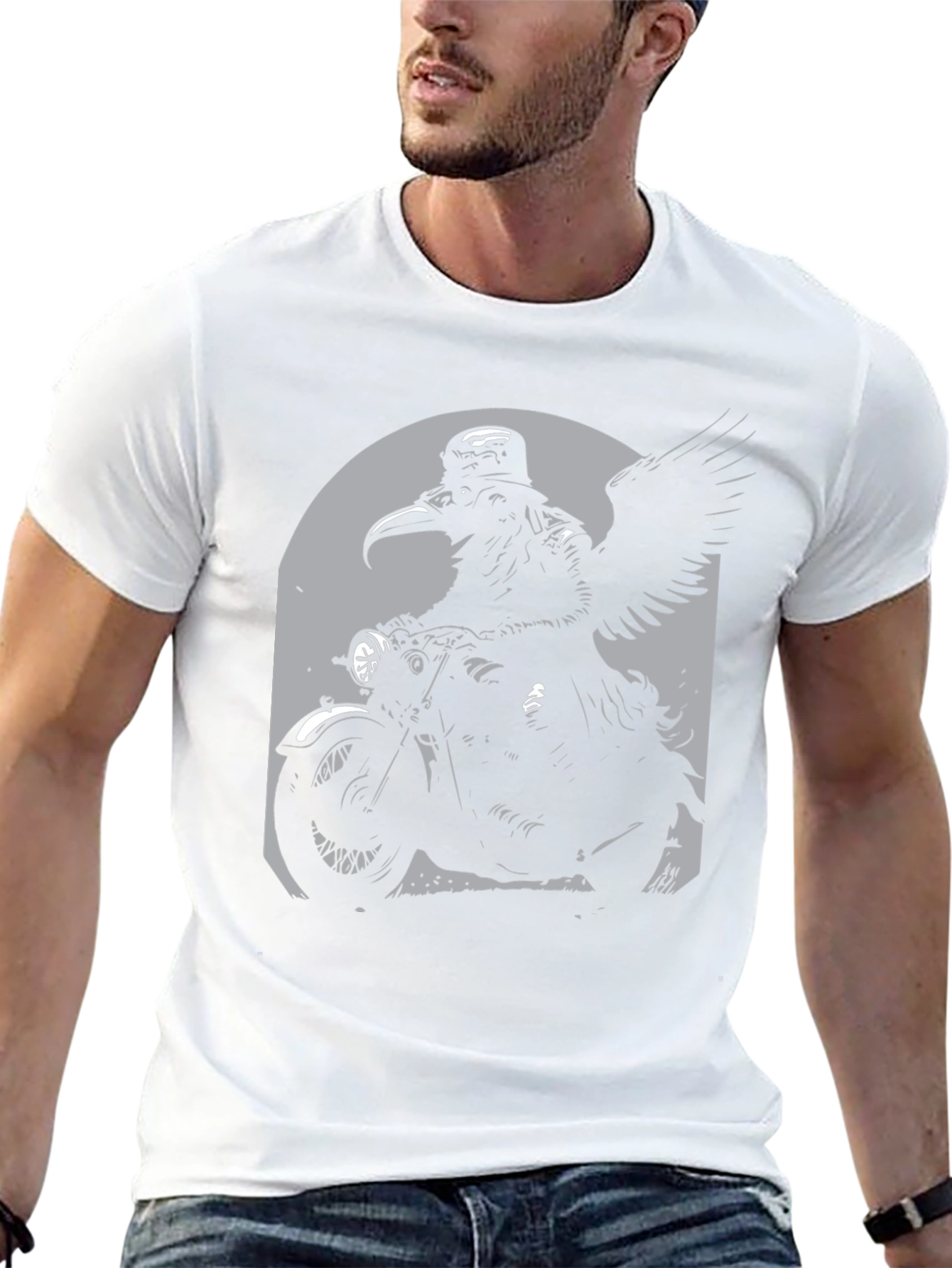 Raven Rider Graphic T-Shirt - Black