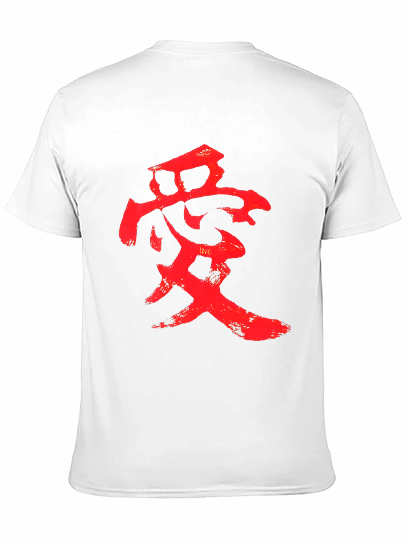 Red Love Symbol Graphic Black T-Shirt