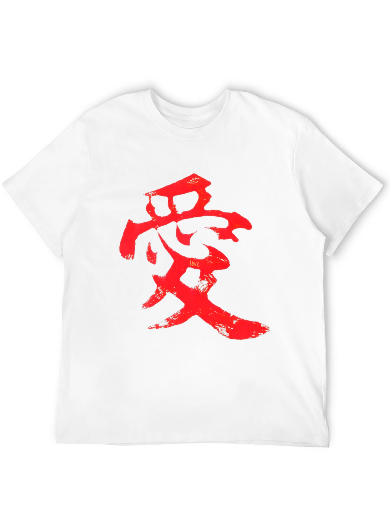 Red Love Symbol Graphic Black T-Shirt