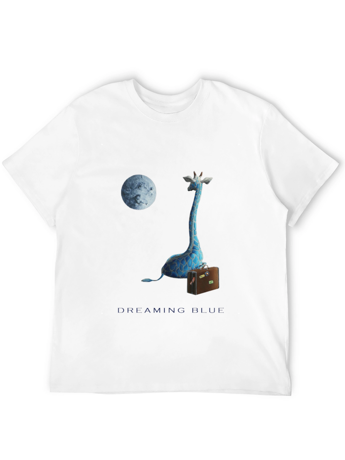 Blue Giraffe Dreams Graphic Tee