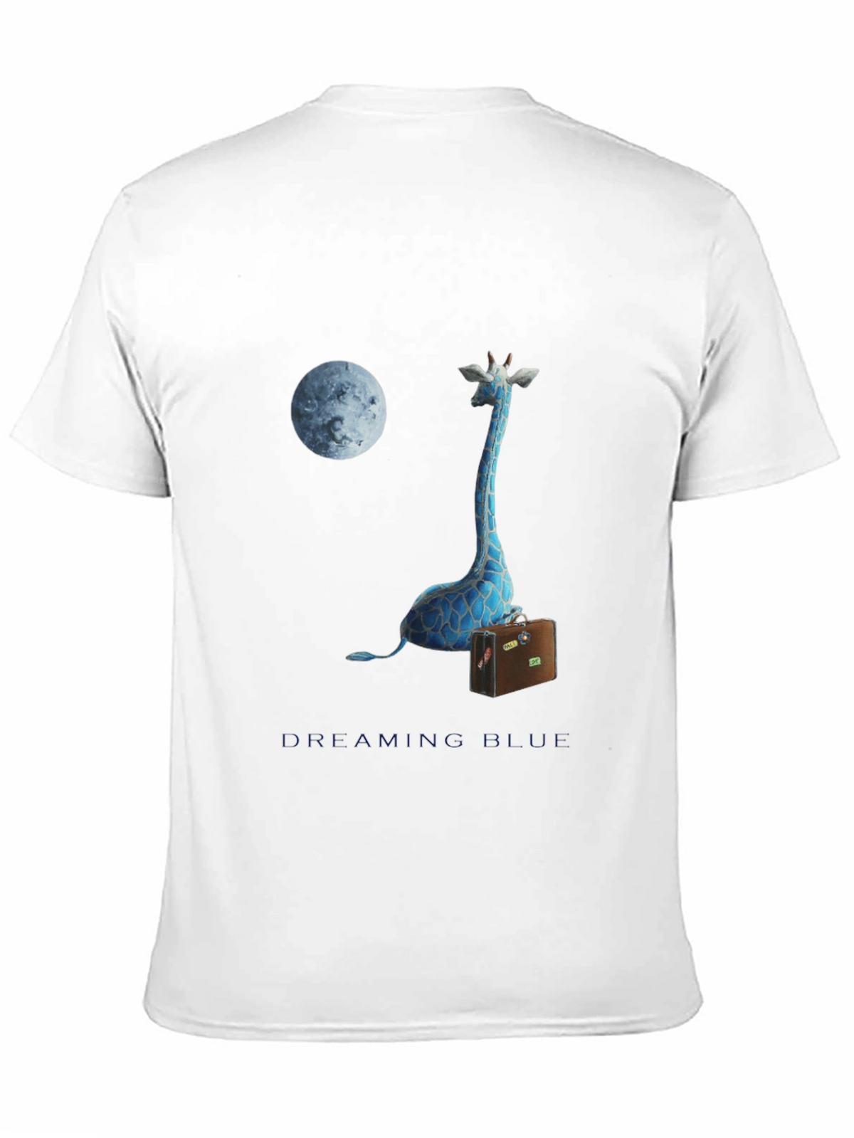Blue Giraffe Dreams Graphic Tee