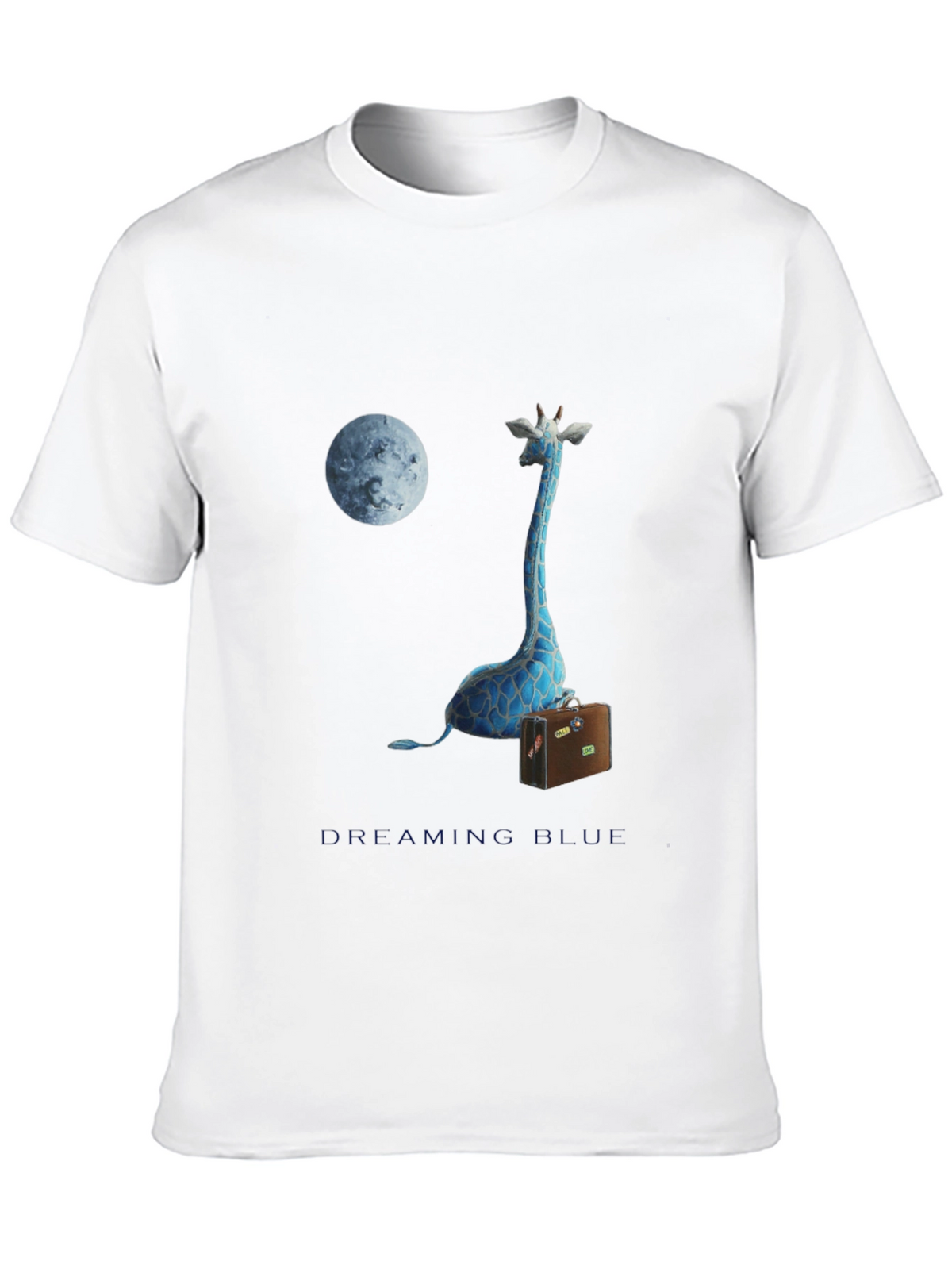 Blue Giraffe Dreams Graphic Tee