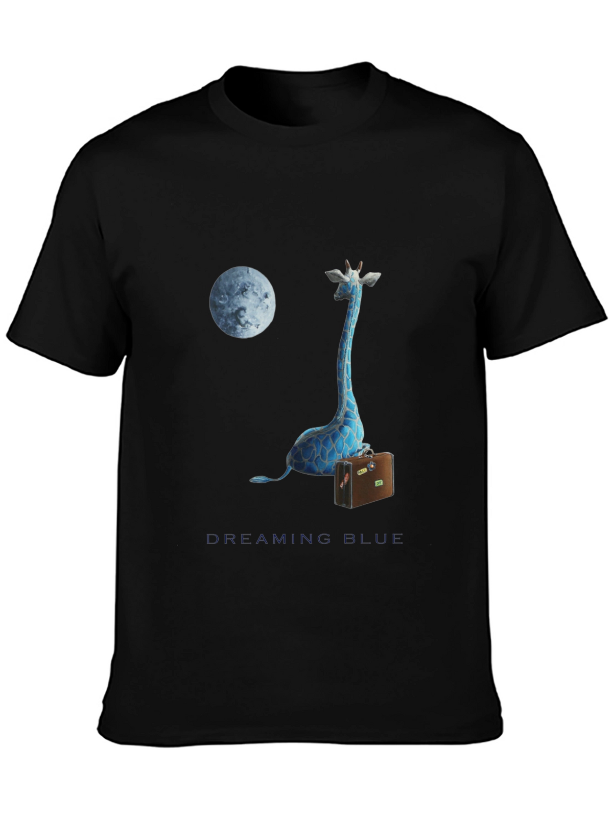 Blue Giraffe Dreams Graphic Tee