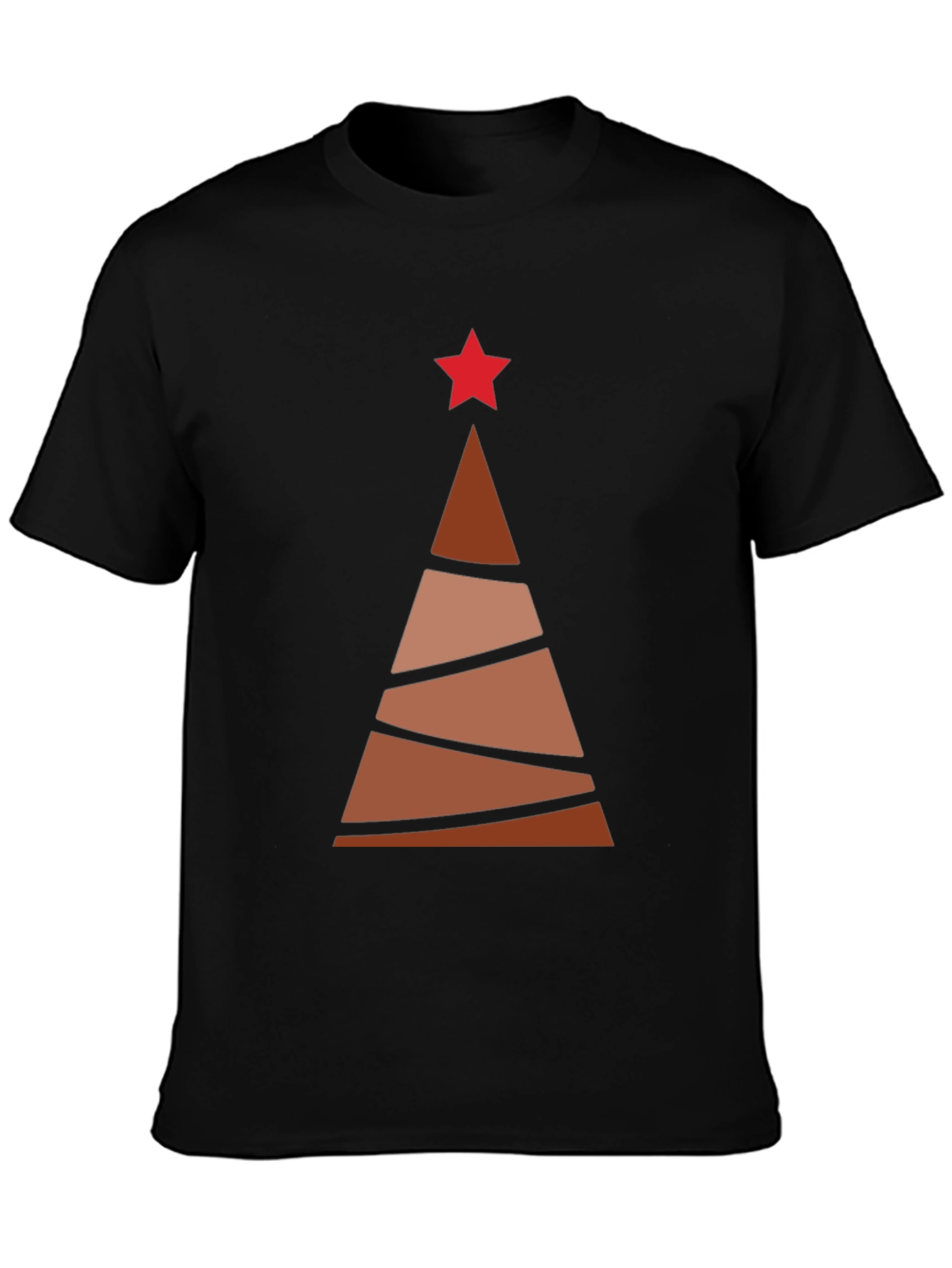 Abstract Christmas Tree Graphic Tee - Holiday Style