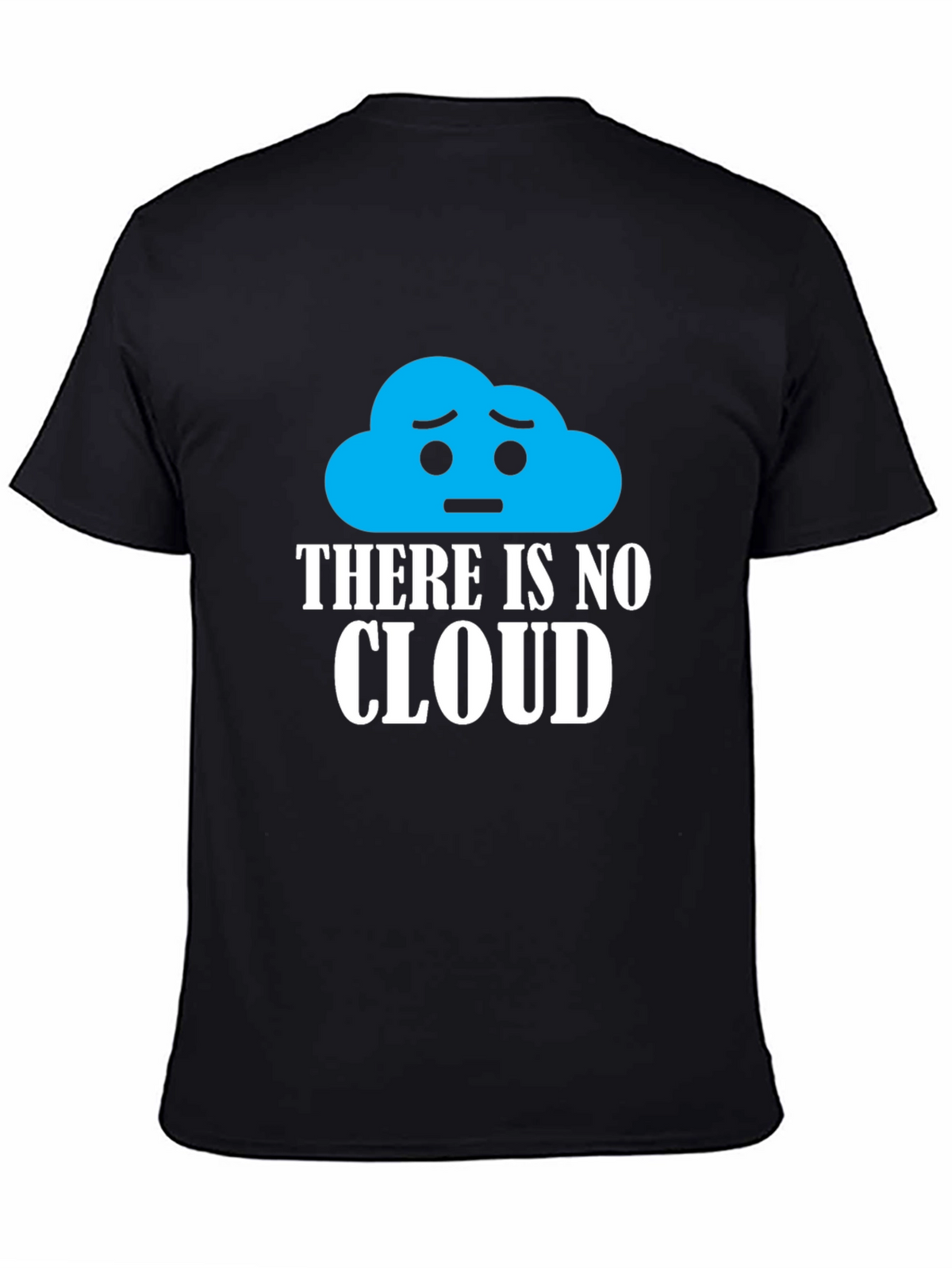 No Cloud Graphic Print Black T-Shirt
