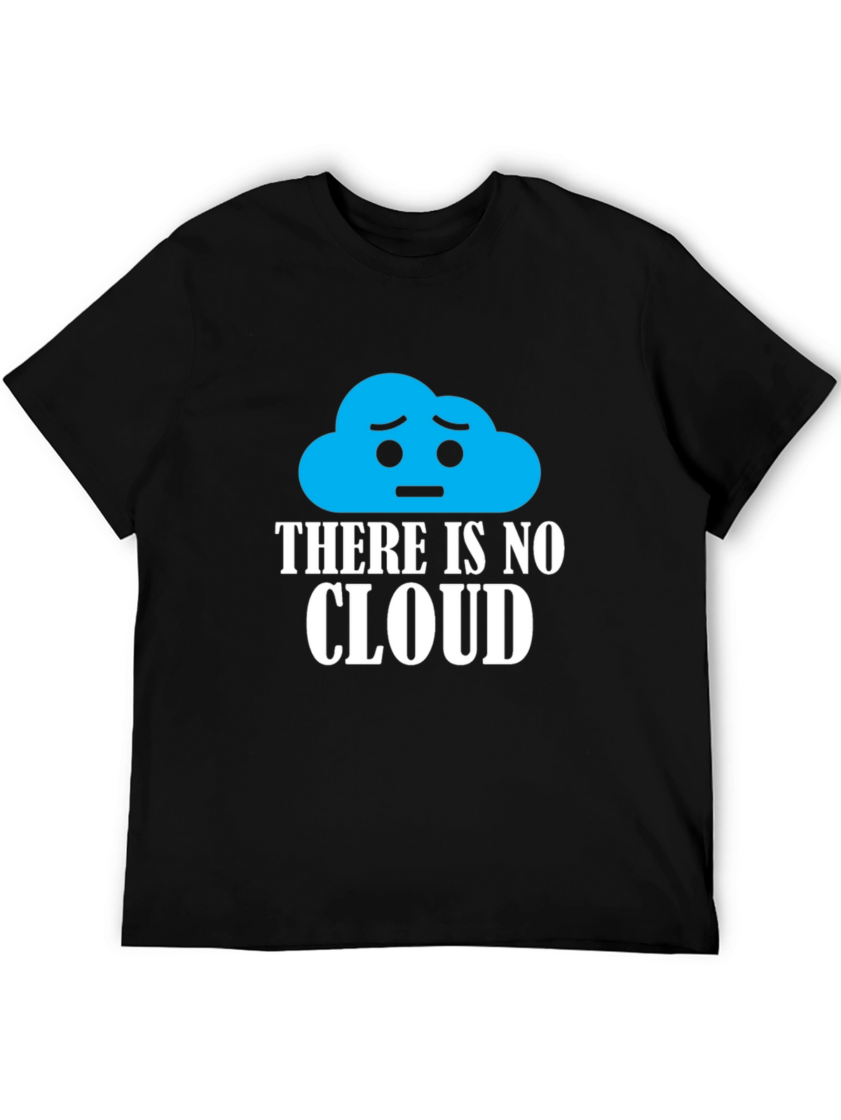 No Cloud Graphic Print Black T-Shirt