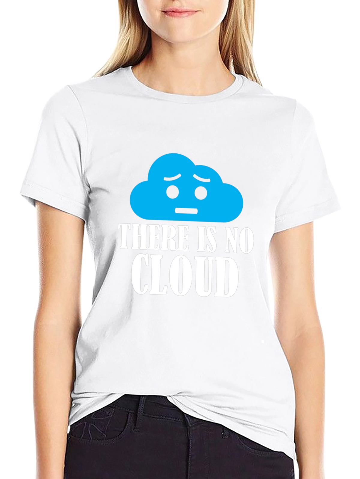 No Cloud Graphic Print Black T-Shirt