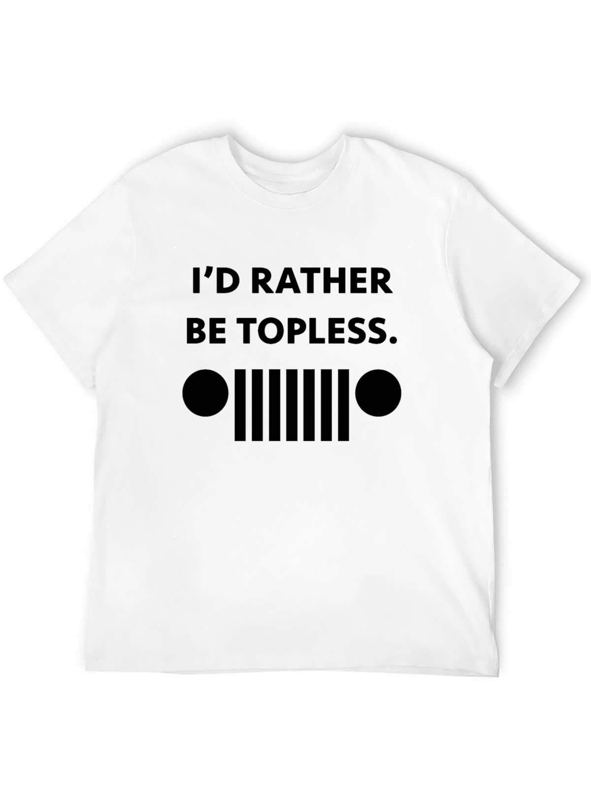 Id Rather Be Topless Mens Black T-Shirt