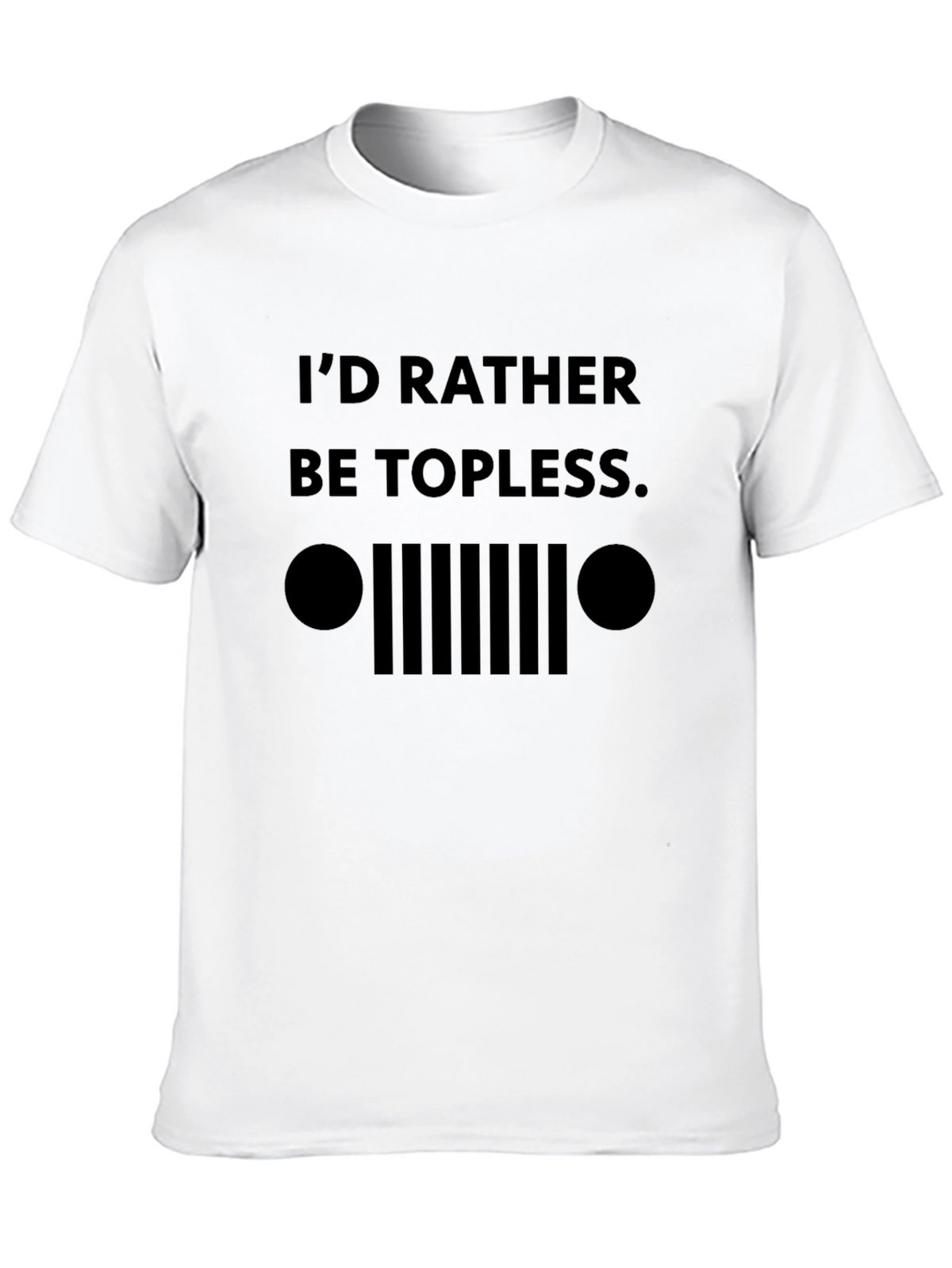 Id Rather Be Topless Mens Black T-Shirt