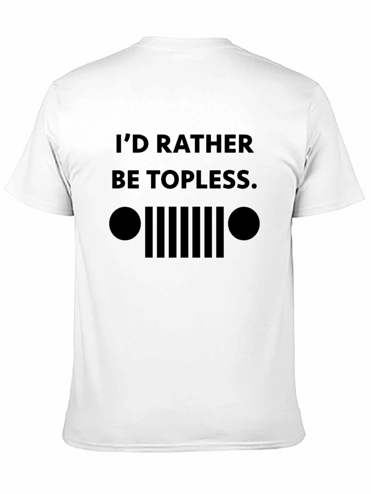 Id Rather Be Topless Mens Black T-Shirt