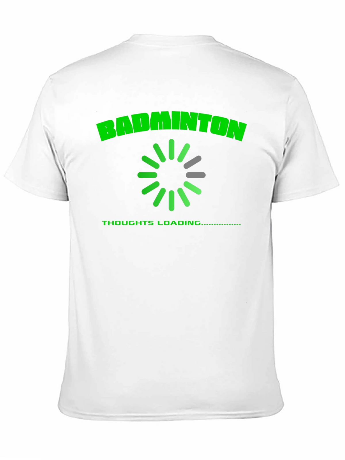 Badminton Thoughts Loading T-Shirt - Black Cotton Tee