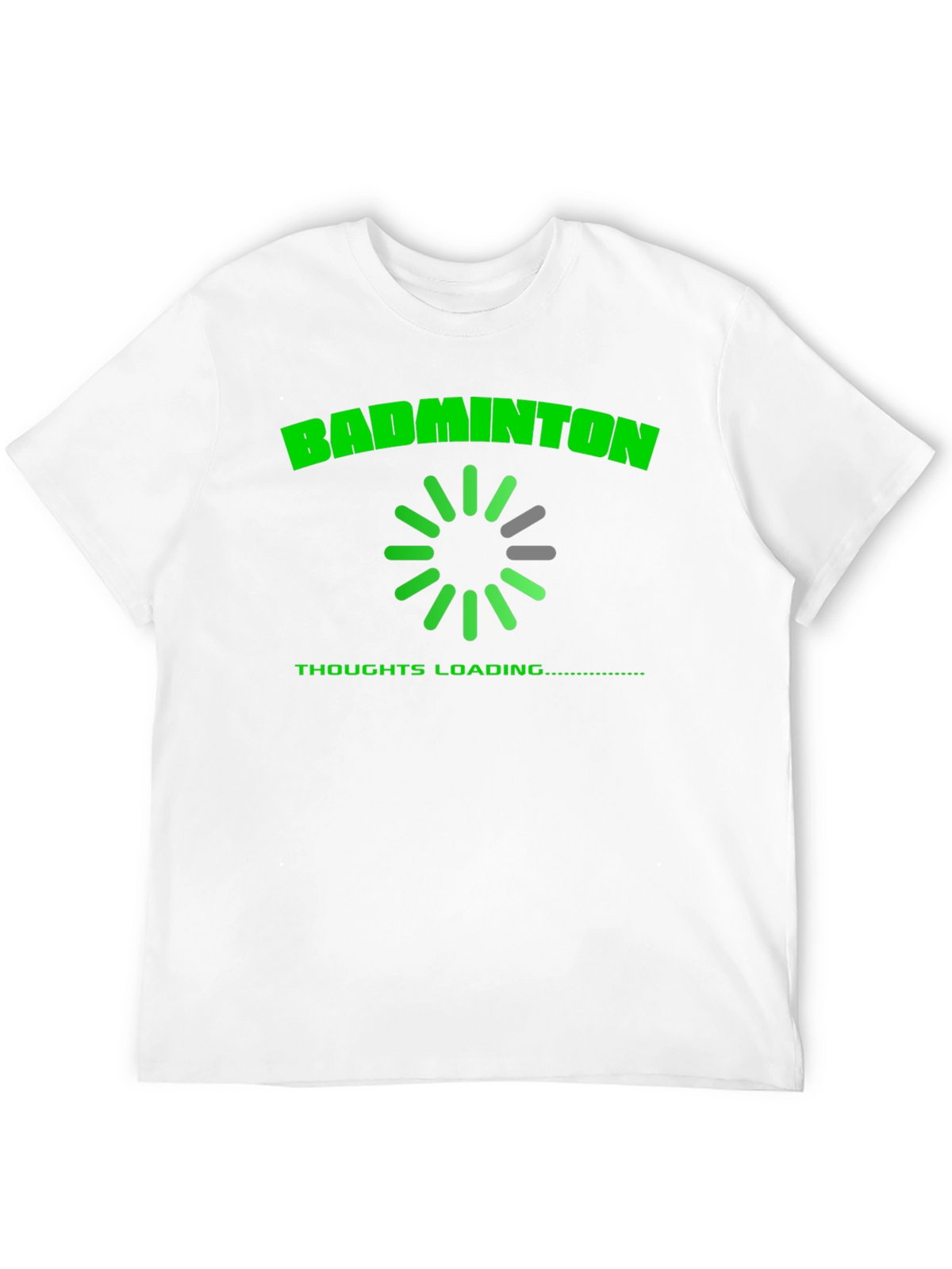 Badminton Thoughts Loading T-Shirt - Black Cotton Tee