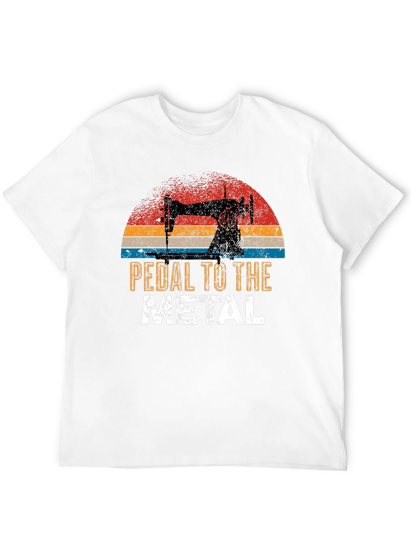 Pedal to the Metal Sewing Machine Graphic T-Shirt