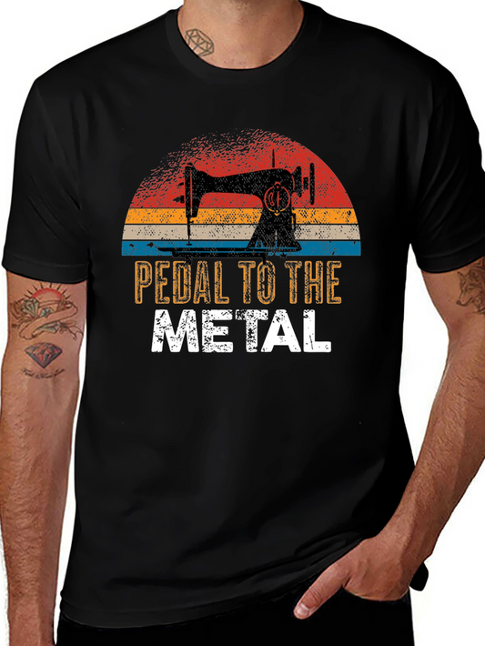 Pedal to the Metal Sewing Machine Graphic T-Shirt