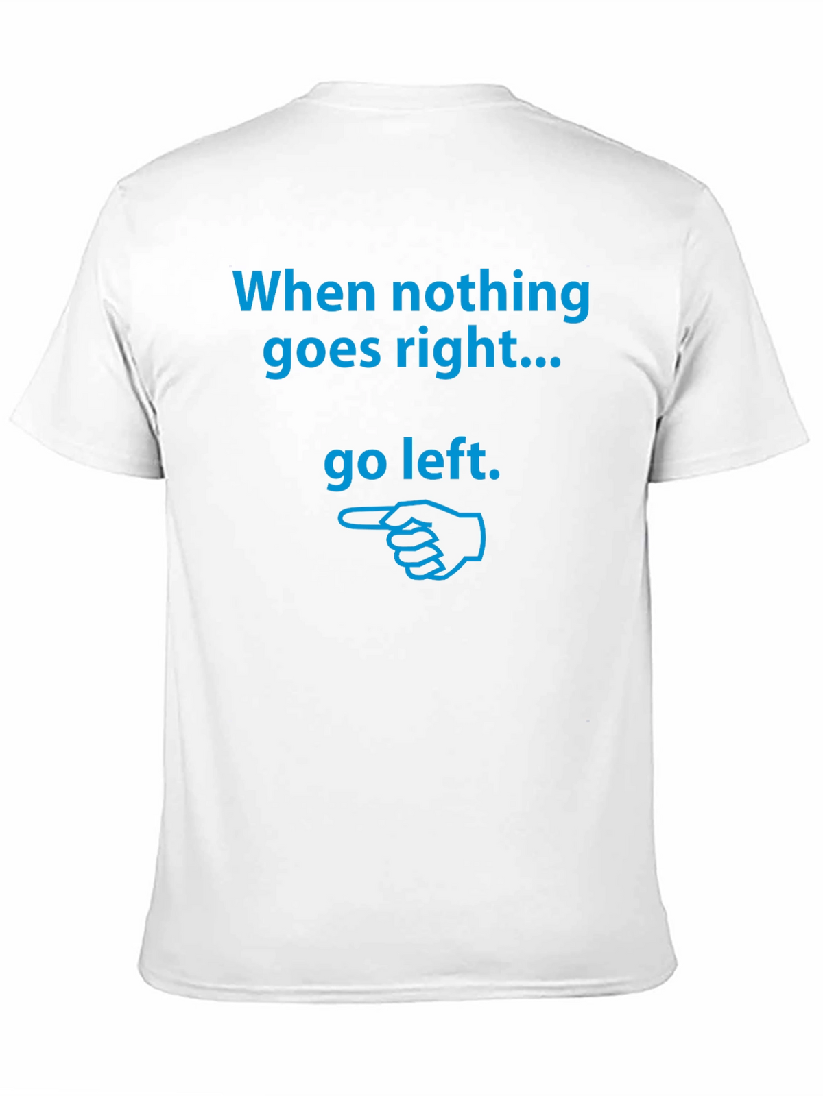 Go Left Graphic Tee - Black Cotton T-Shirt