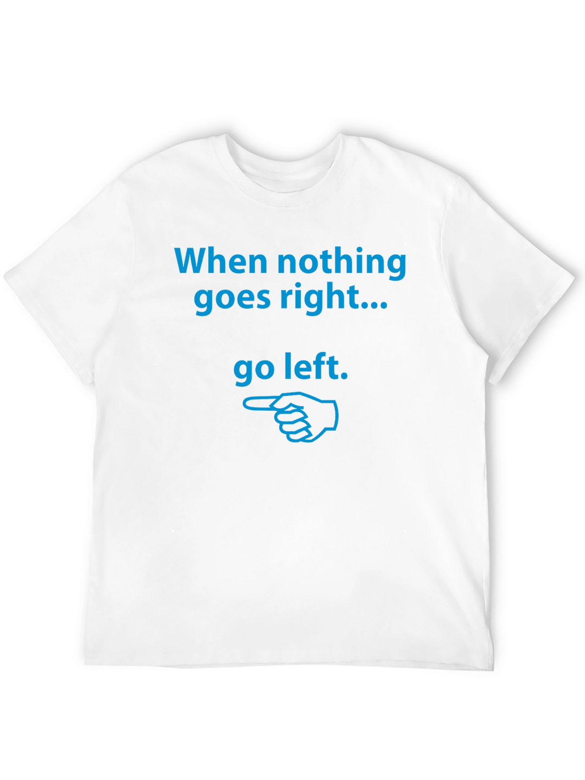 Go Left Graphic Tee - Black Cotton T-Shirt
