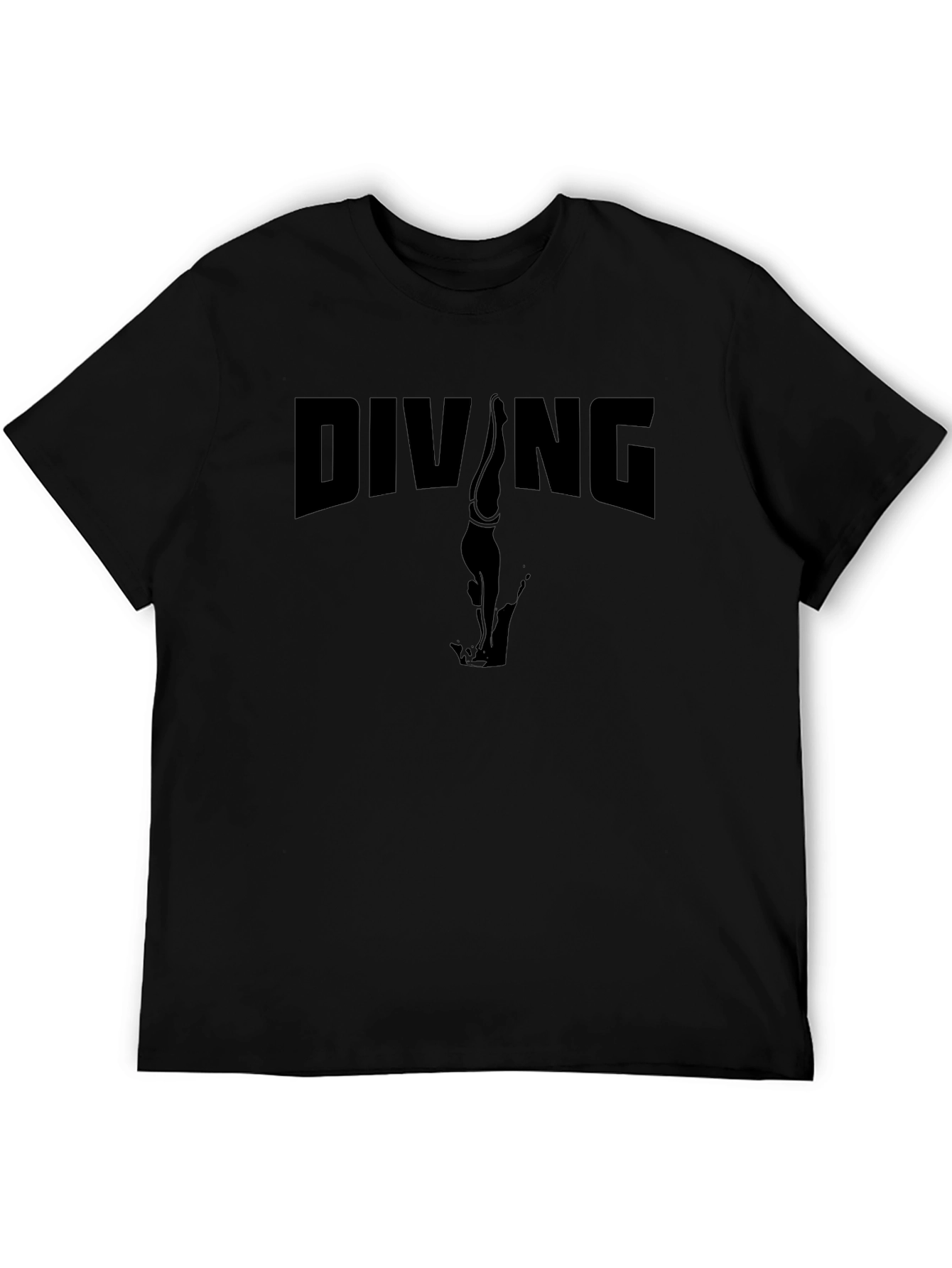 Diving Graphic Tee - Black