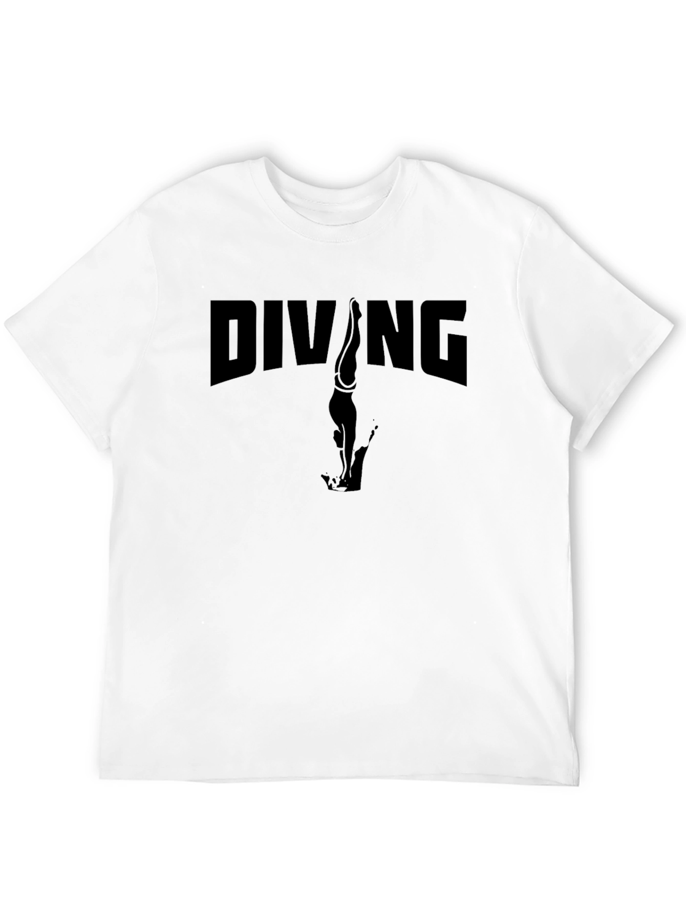 Diving Graphic Tee - Black
