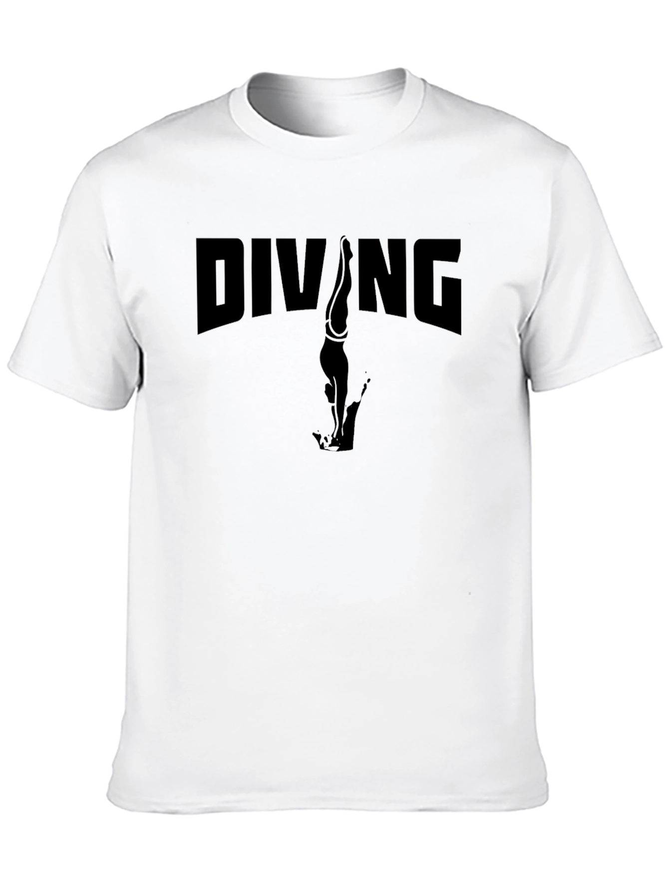 Diving Graphic Tee - Black
