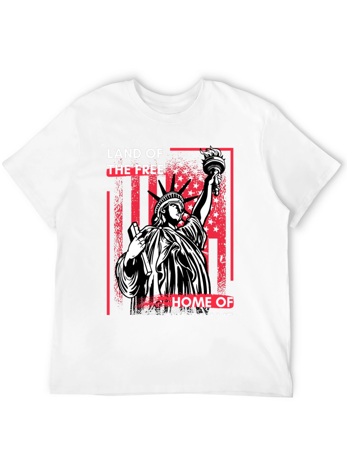 Land of the Free Statue of Liberty Graphic T-Shirt