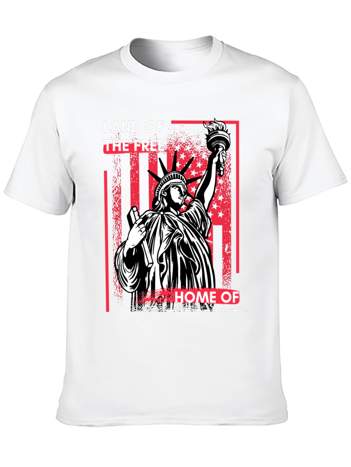 Land of the Free Statue of Liberty Graphic T-Shirt
