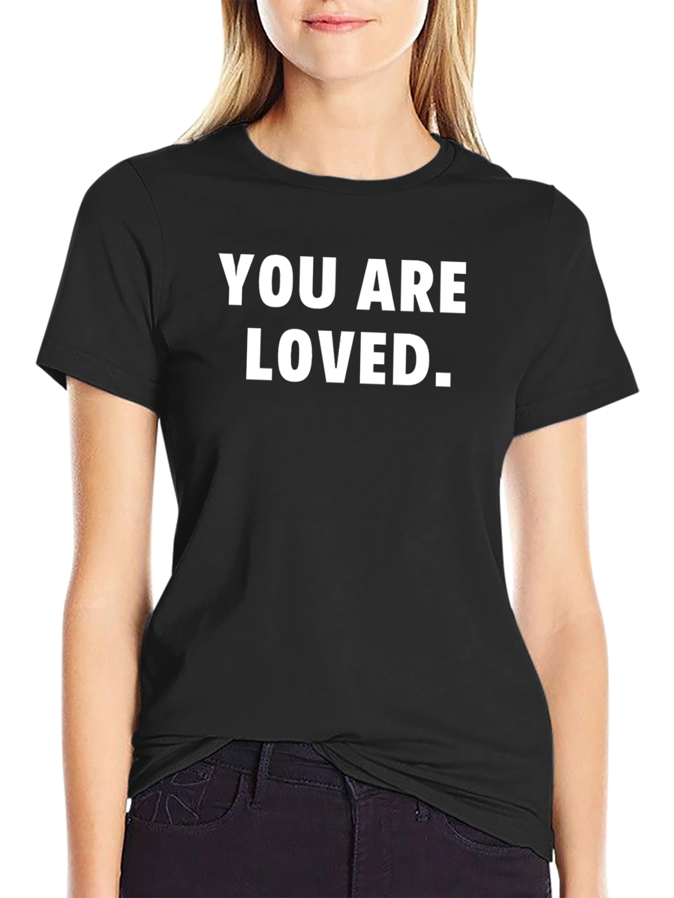 You Are Loved Black Graphic T-Shirt