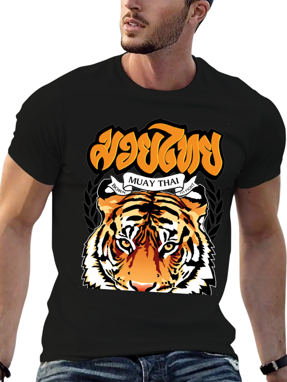 Muay Thai Tiger Graphic T-Shirt