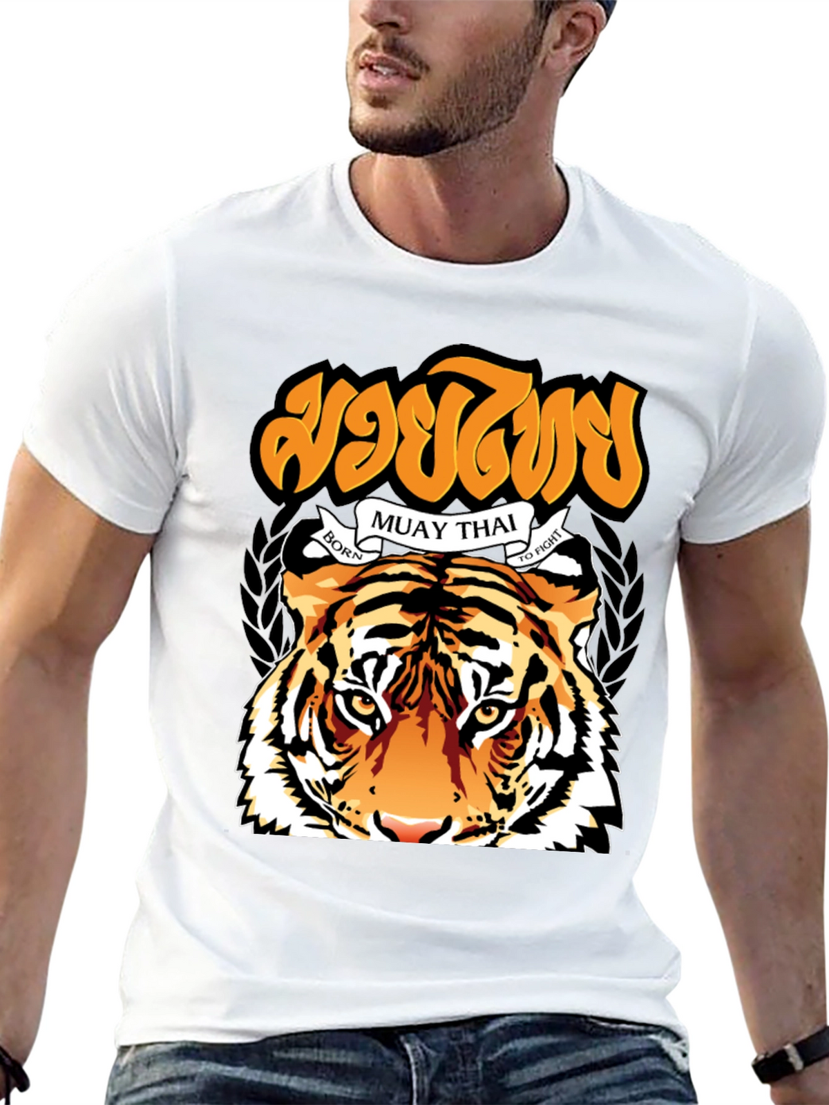 Muay Thai Tiger Graphic T-Shirt