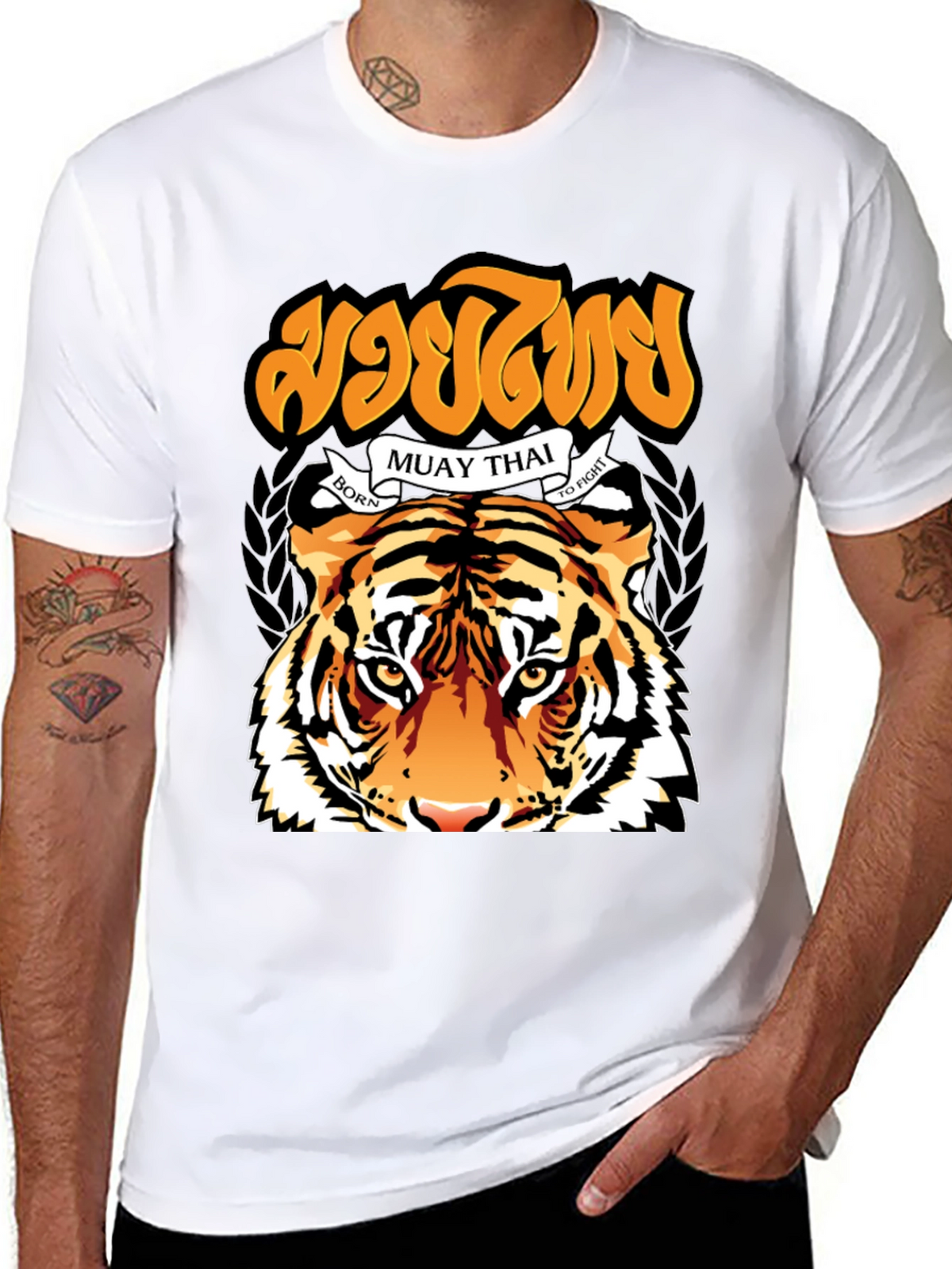 Muay Thai Tiger Graphic T-Shirt