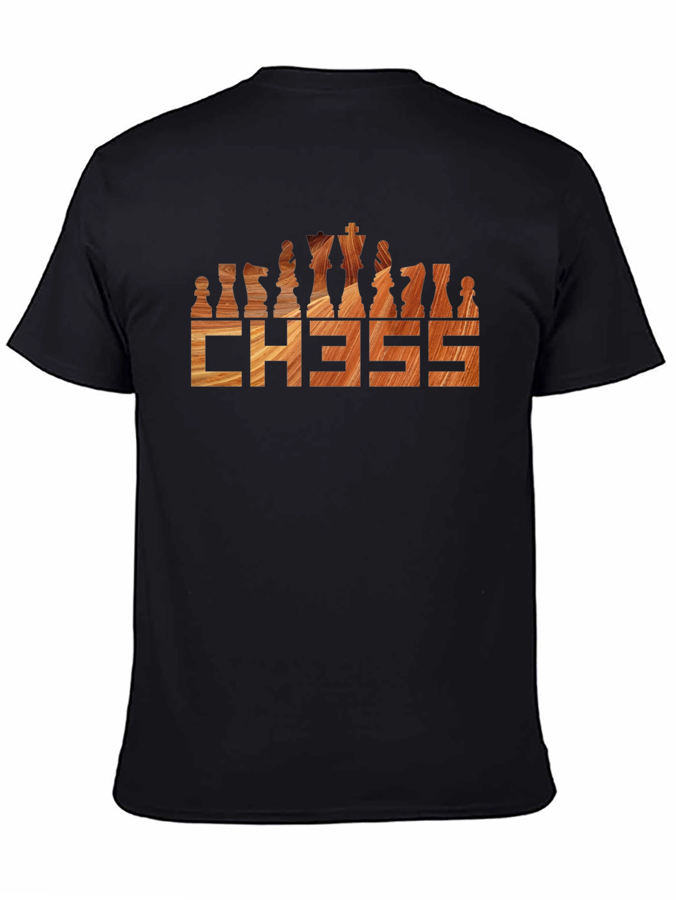 Chess T-Shirt - Wood Grain Design