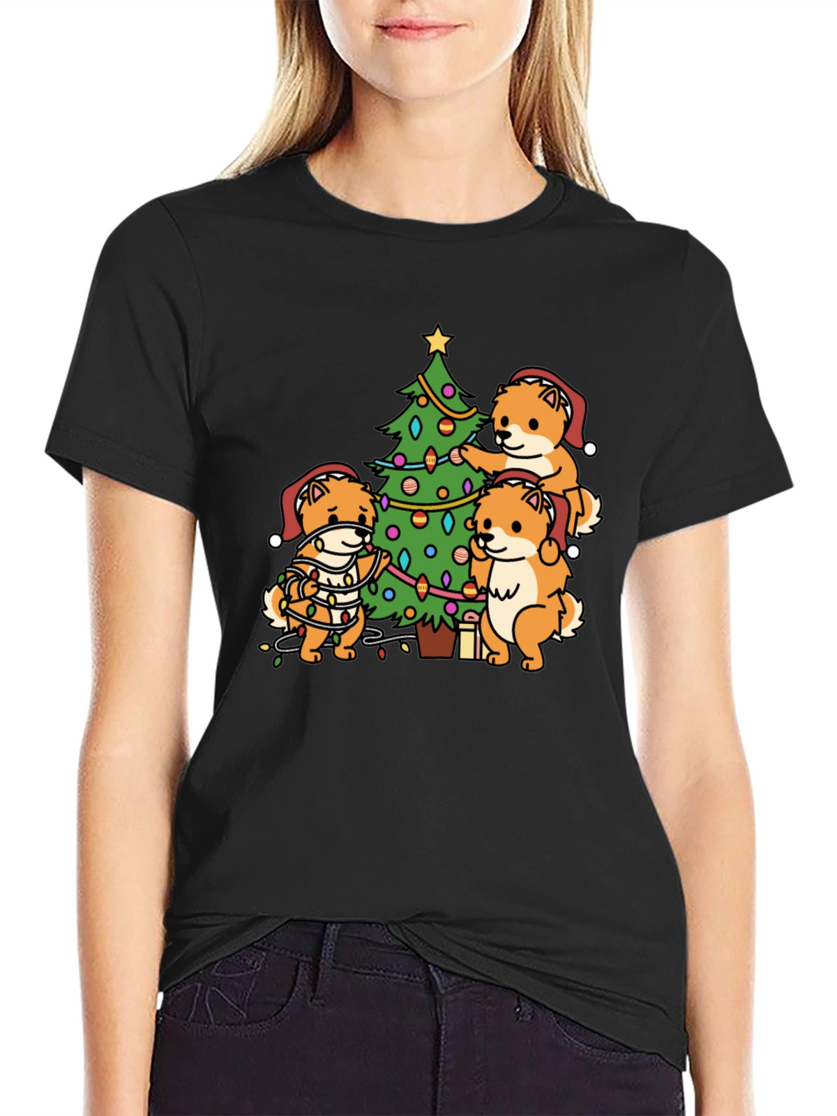Festive Dog Christmas Tree T-Shirt