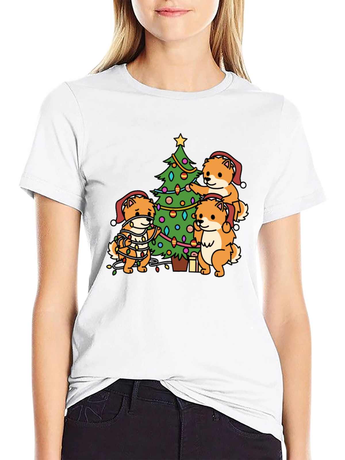Festive Dog Christmas Tree T-Shirt