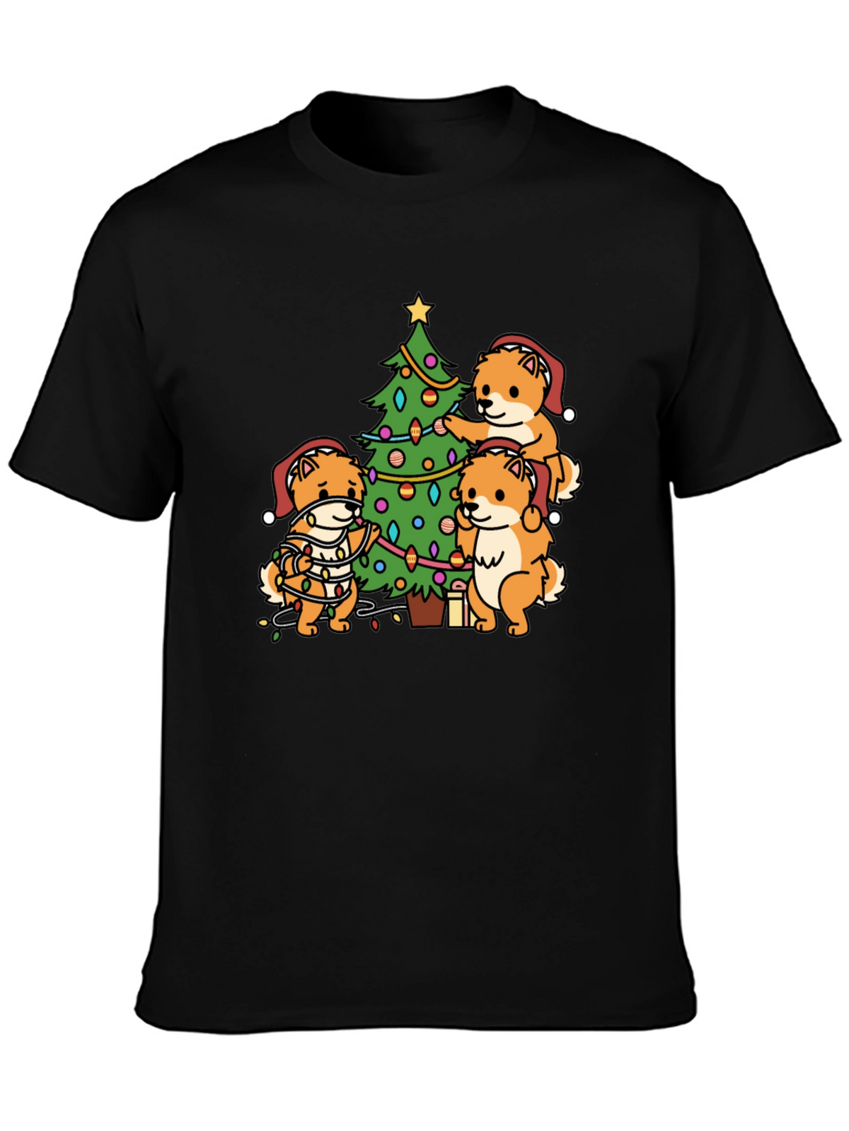 Festive Dog Christmas Tree T-Shirt