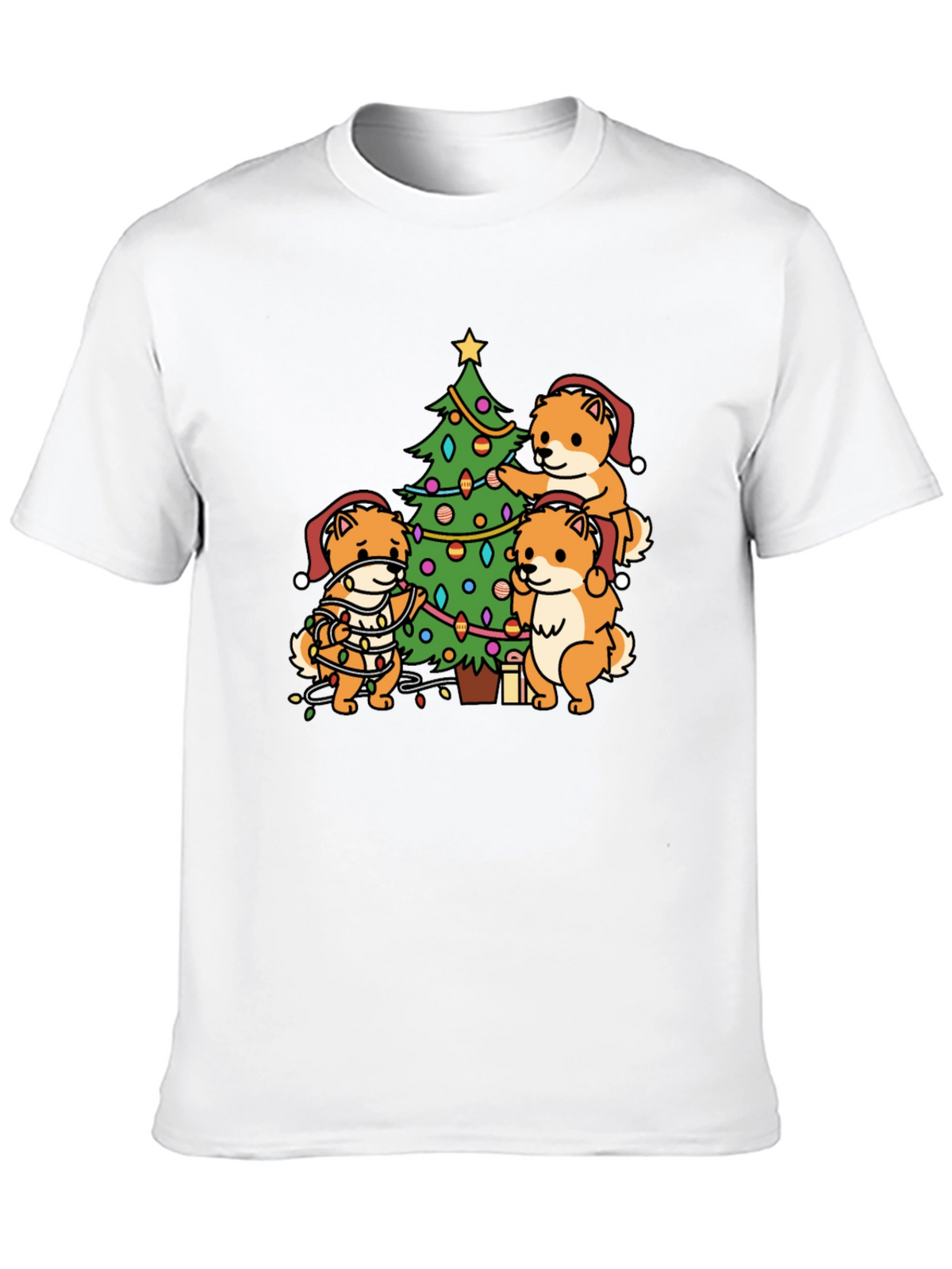Festive Dog Christmas Tree T-Shirt