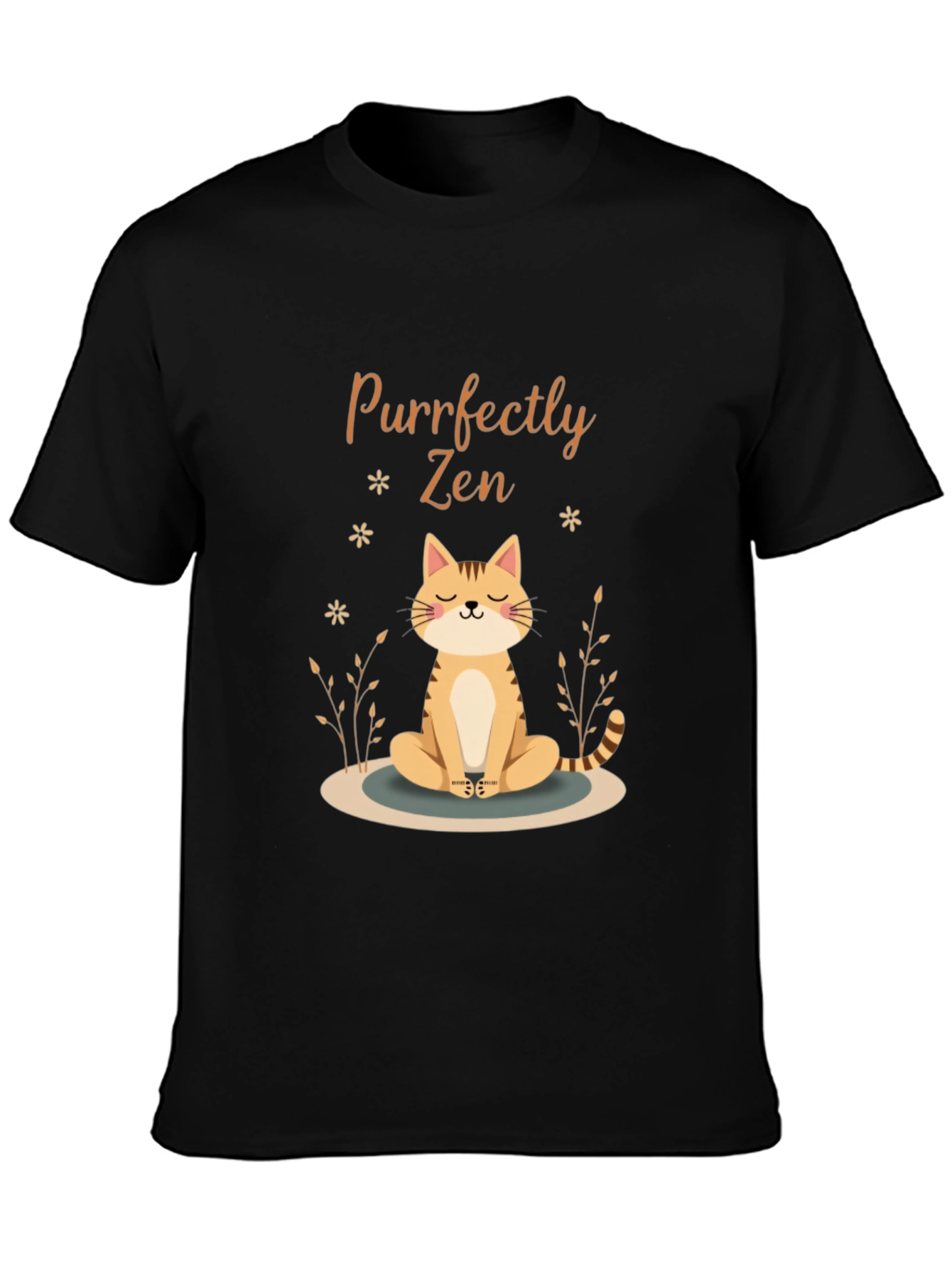 Purrfectly Zen Cat Graphic Tee - Unisex