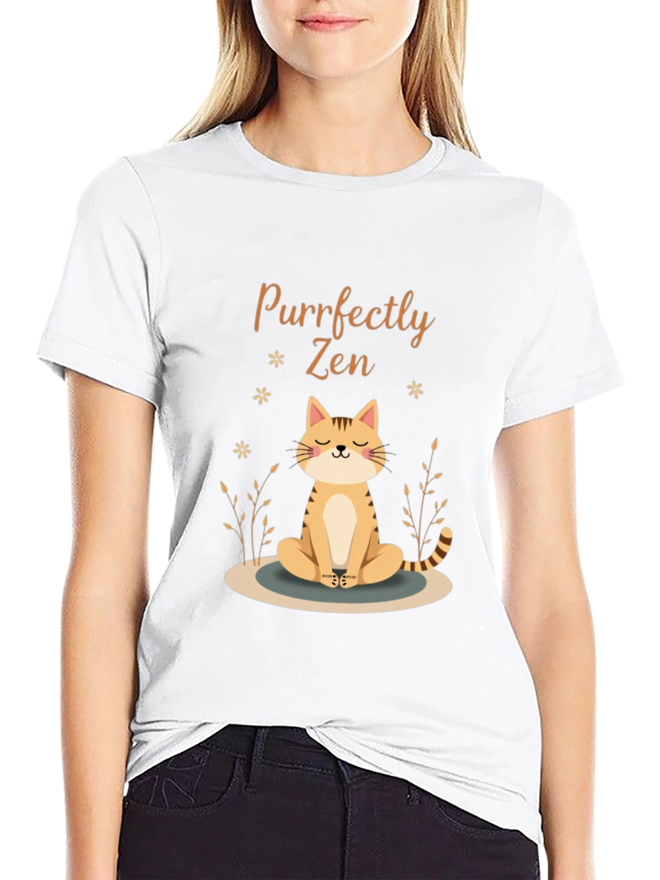 Purrfectly Zen Cat Graphic Tee - Unisex